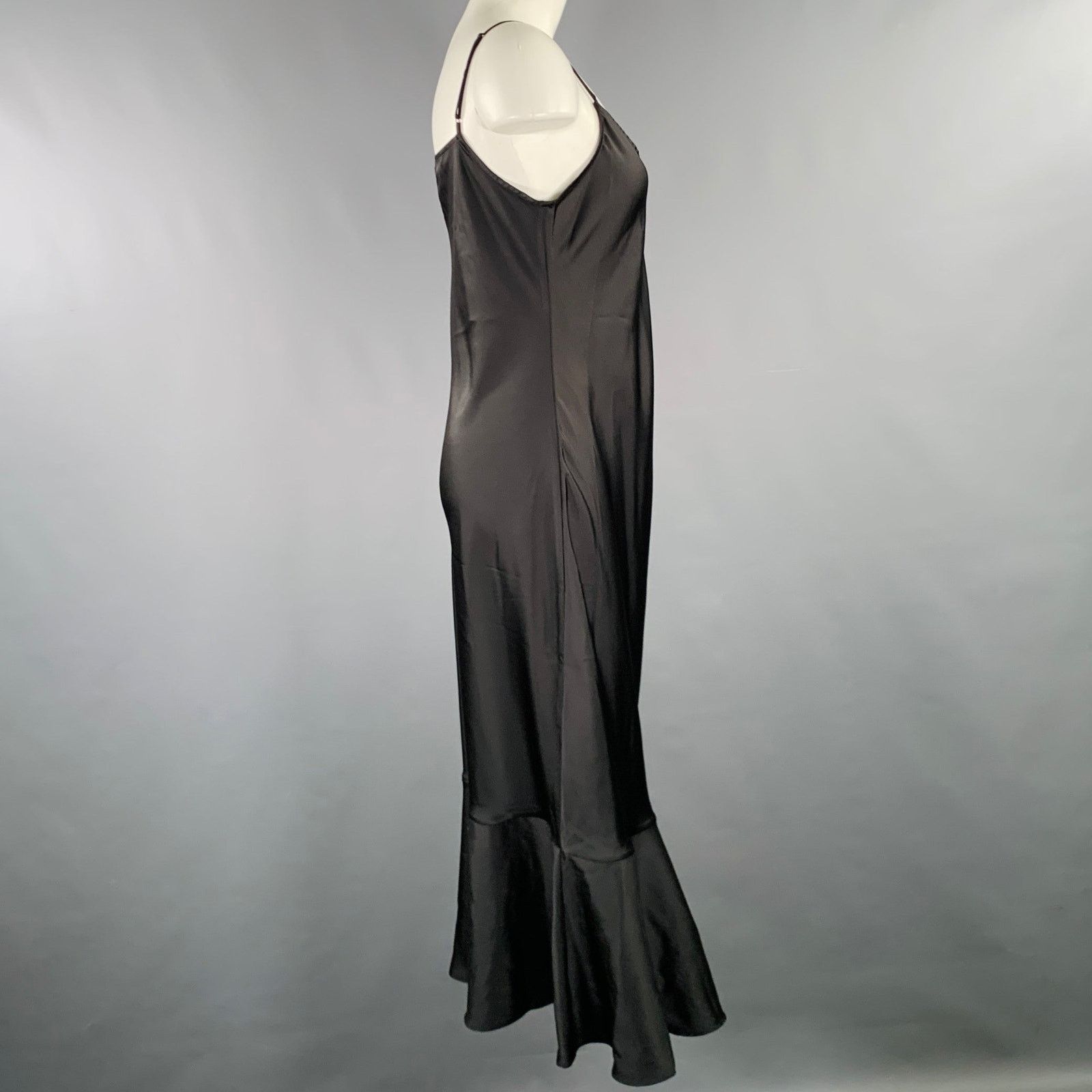 Other LATTELIER Size M Black Polyester Spaghetti Straps Slip Dress Size M / US 6-8 / IT 42-44 - 2 Thumbnail