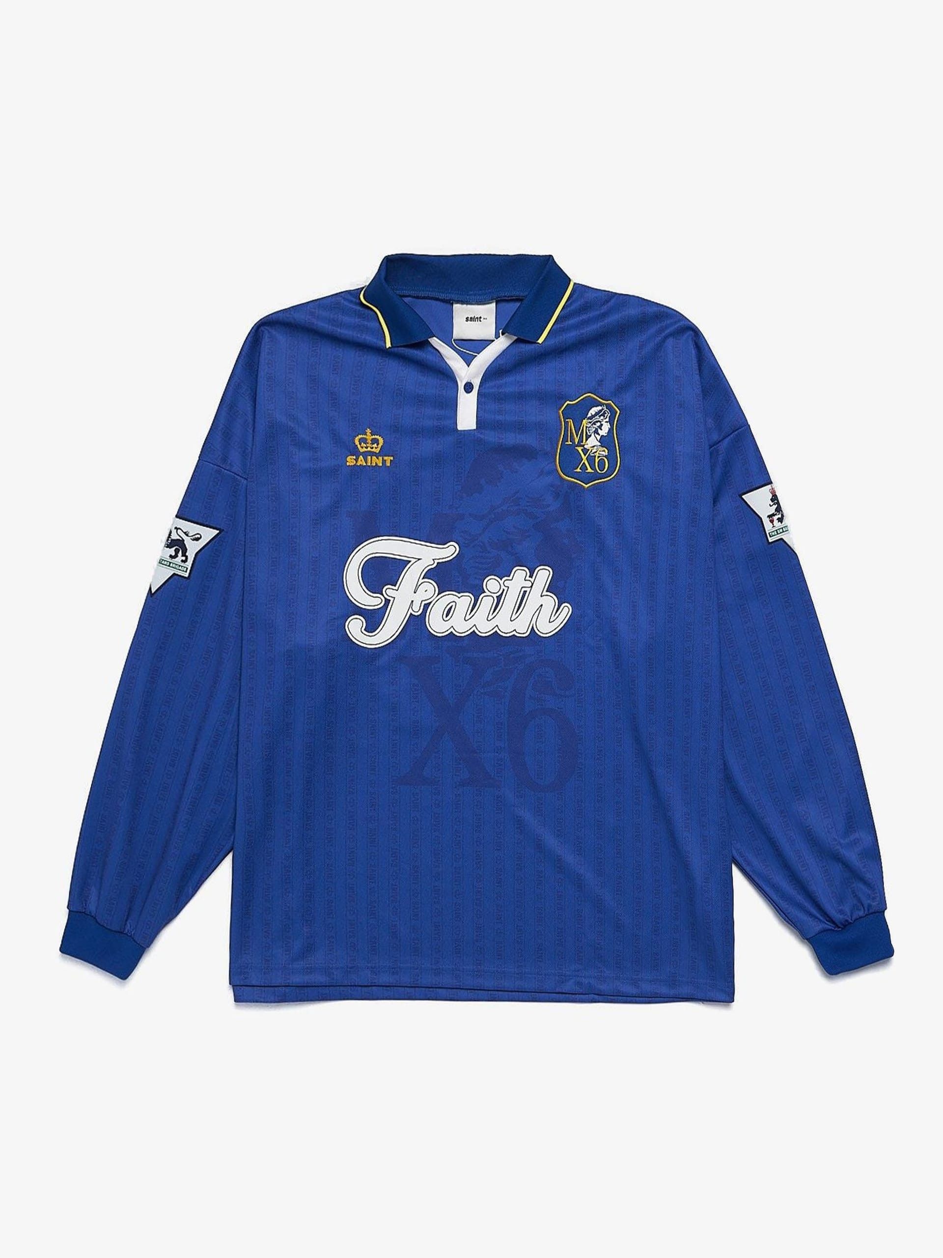 Saint Michael Blue Embroidered Logo Polyester Longsleeve Size US XL / EU 56 / 4 - 1 Thumbnail