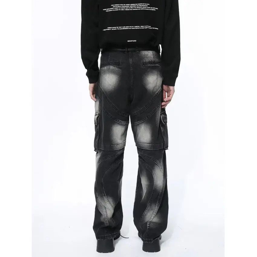 Designer × Japanese Brand Tie-Dye Design Street Hip Hop Jeans Size US 34 / EU 50 - 4 Thumbnail