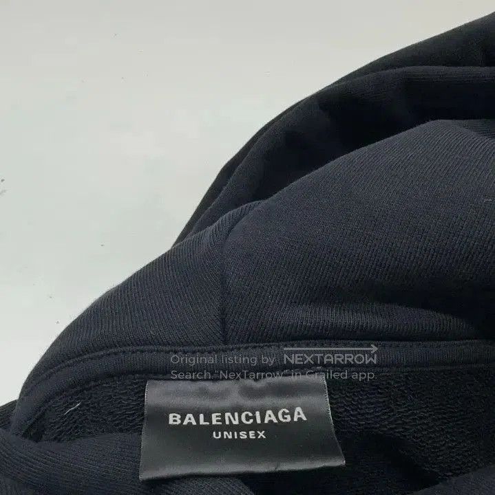 Balenciaga Balenciaga Black Logo Print Hooded Sweatshirt. Size US M / EU 48-50 / 2 - 6 Thumbnail