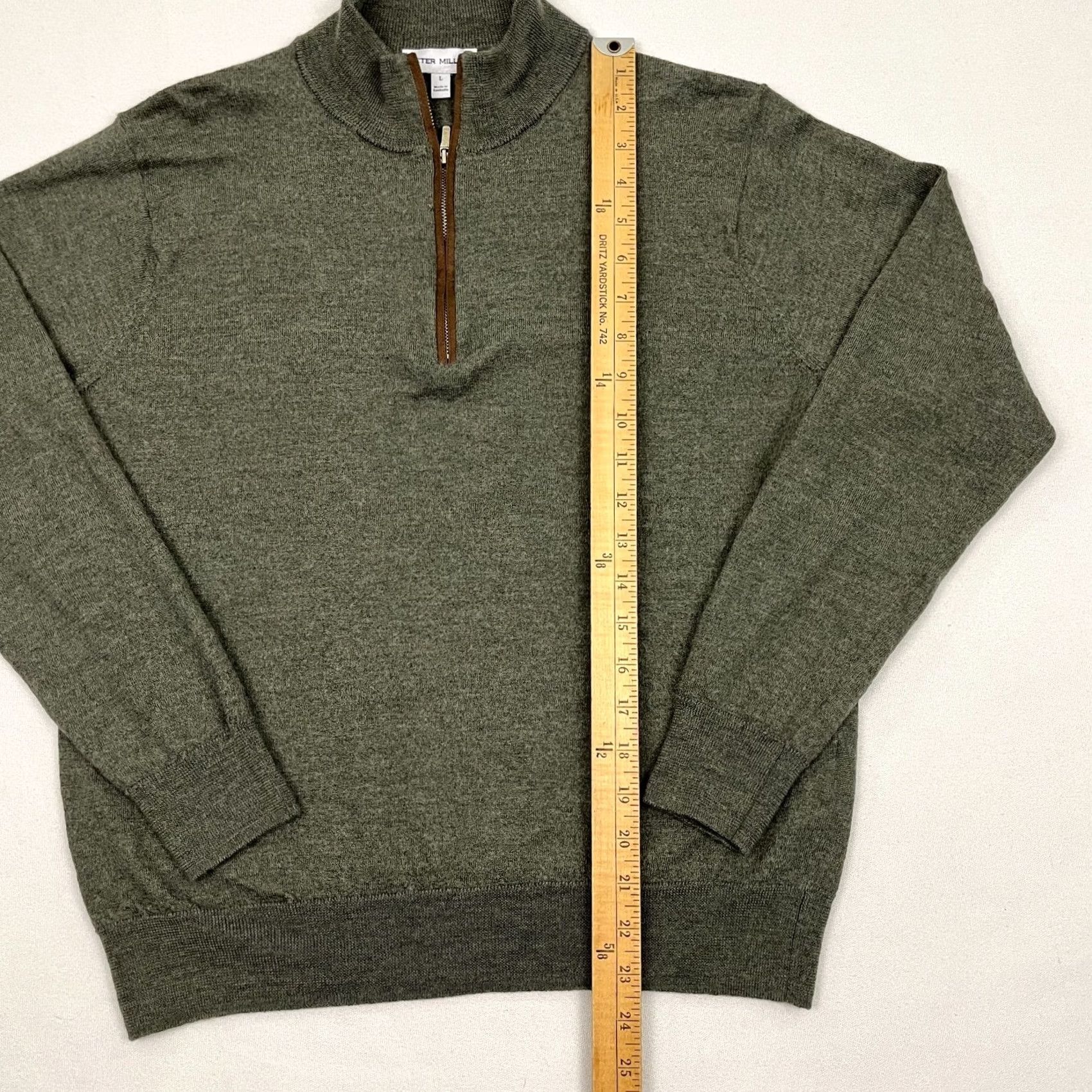 Peter Millar Peter Millar Autumn Crest Merino Wool Sweater Mens M Green Quarter Zip Pullover Size US M / EU 48-50 / 2 - 4 Thumbnail