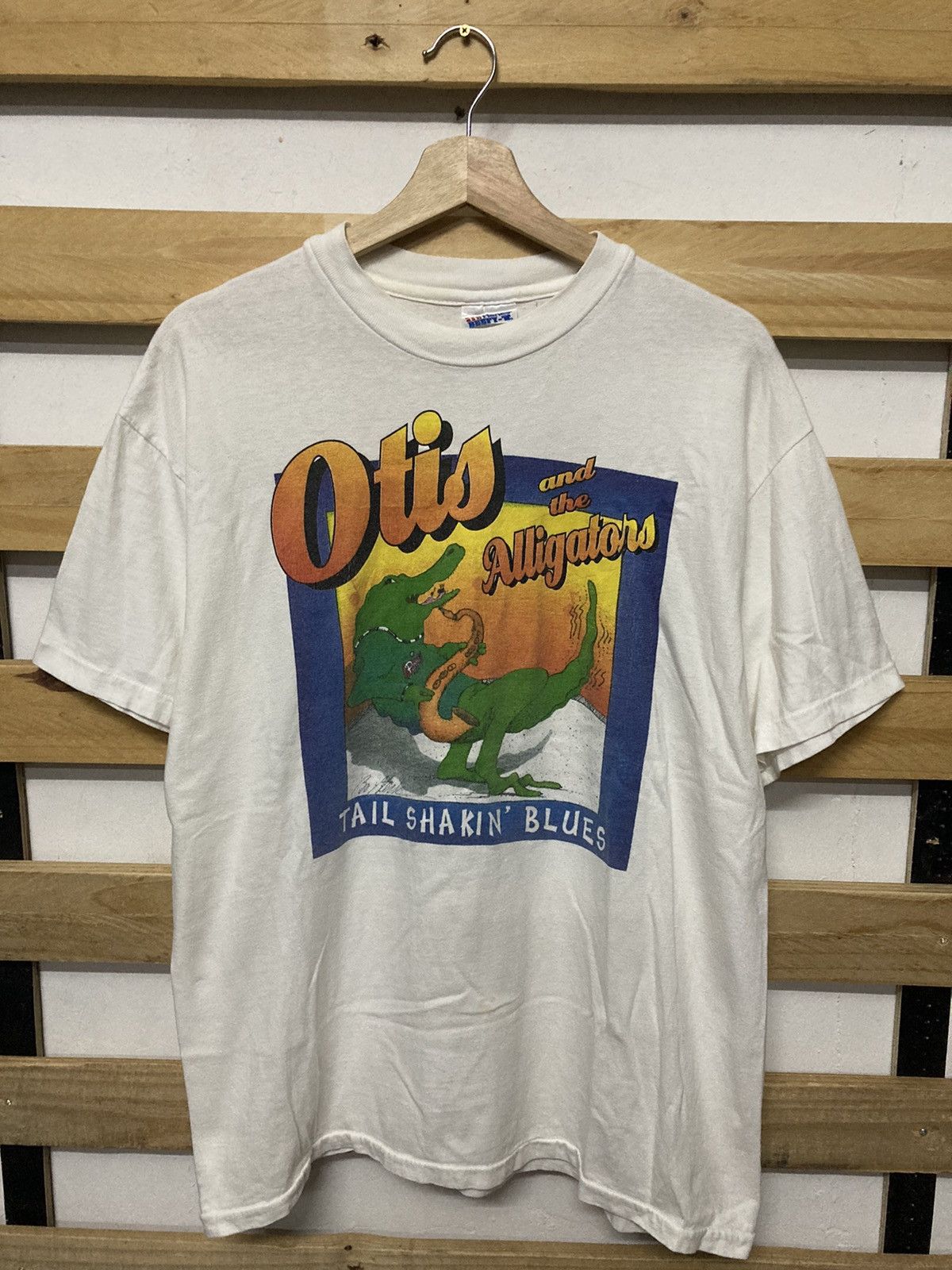 Otis-M T-shirt - White Indigo Stripe
