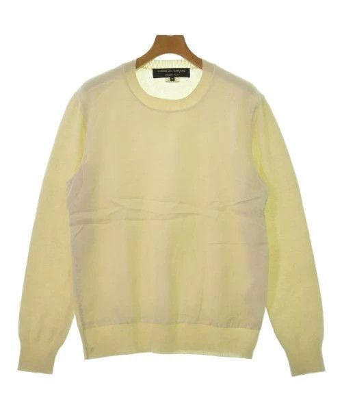 Comme des Garcons Homme Plus Sweater knitted wool pullover crewneck plain Ivory Size US M / EU 48-50 / 2 - 1 Thumbnail