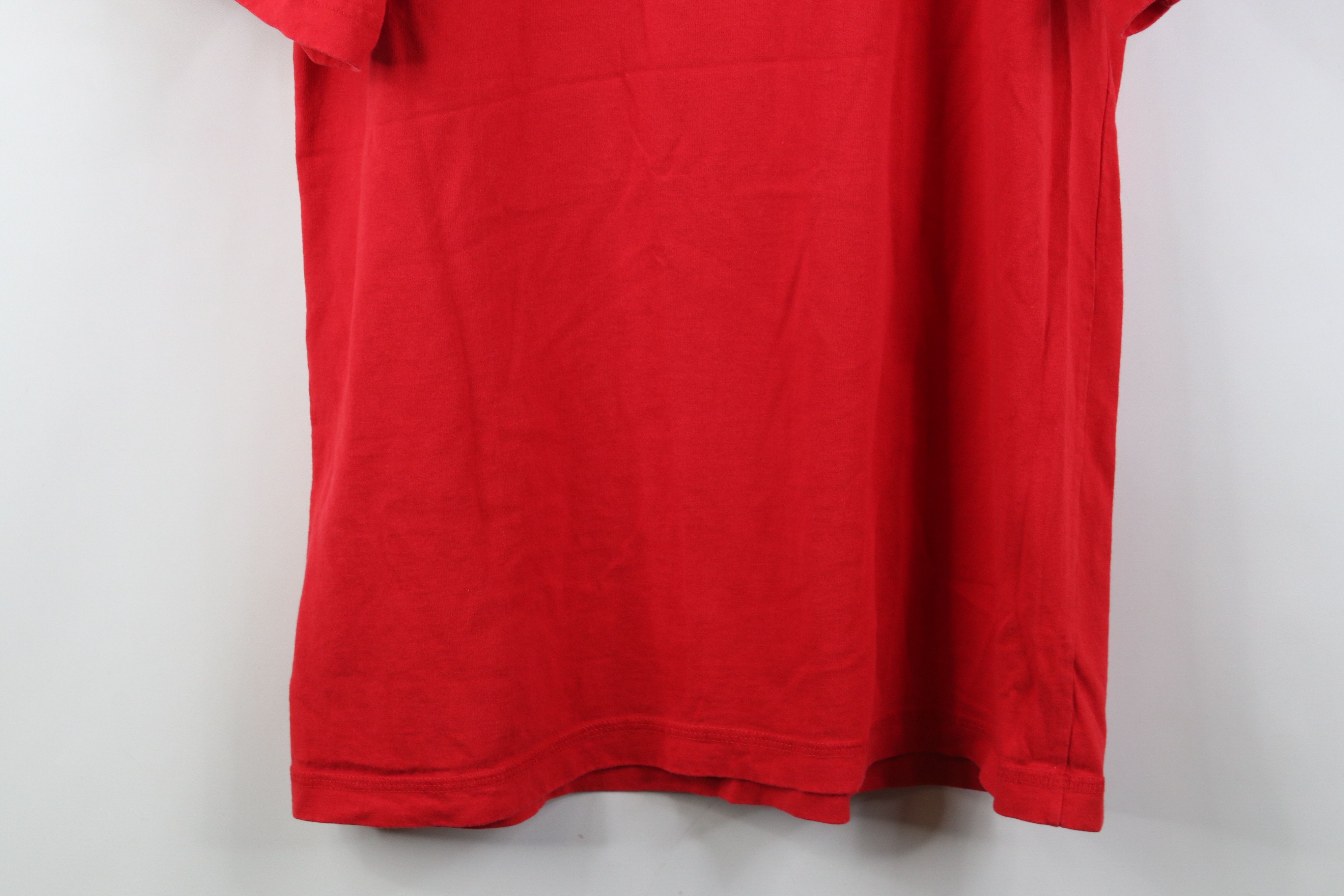 Vintage Vintage 90s Streetwear Blank Cotton Henley T-Shirt Red Size US M / EU 48-50 / 2 - 12 Thumbnail