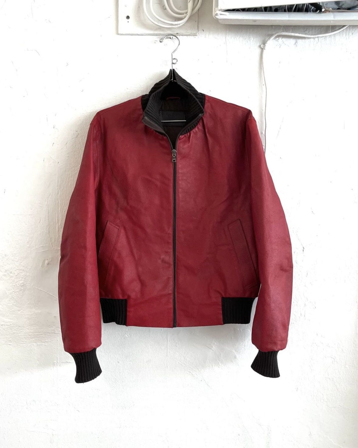 Prada *rare* Prada 00fw Runaway Leather Bomber Size US L / EU 52-54 / 3 - 1 Thumbnail