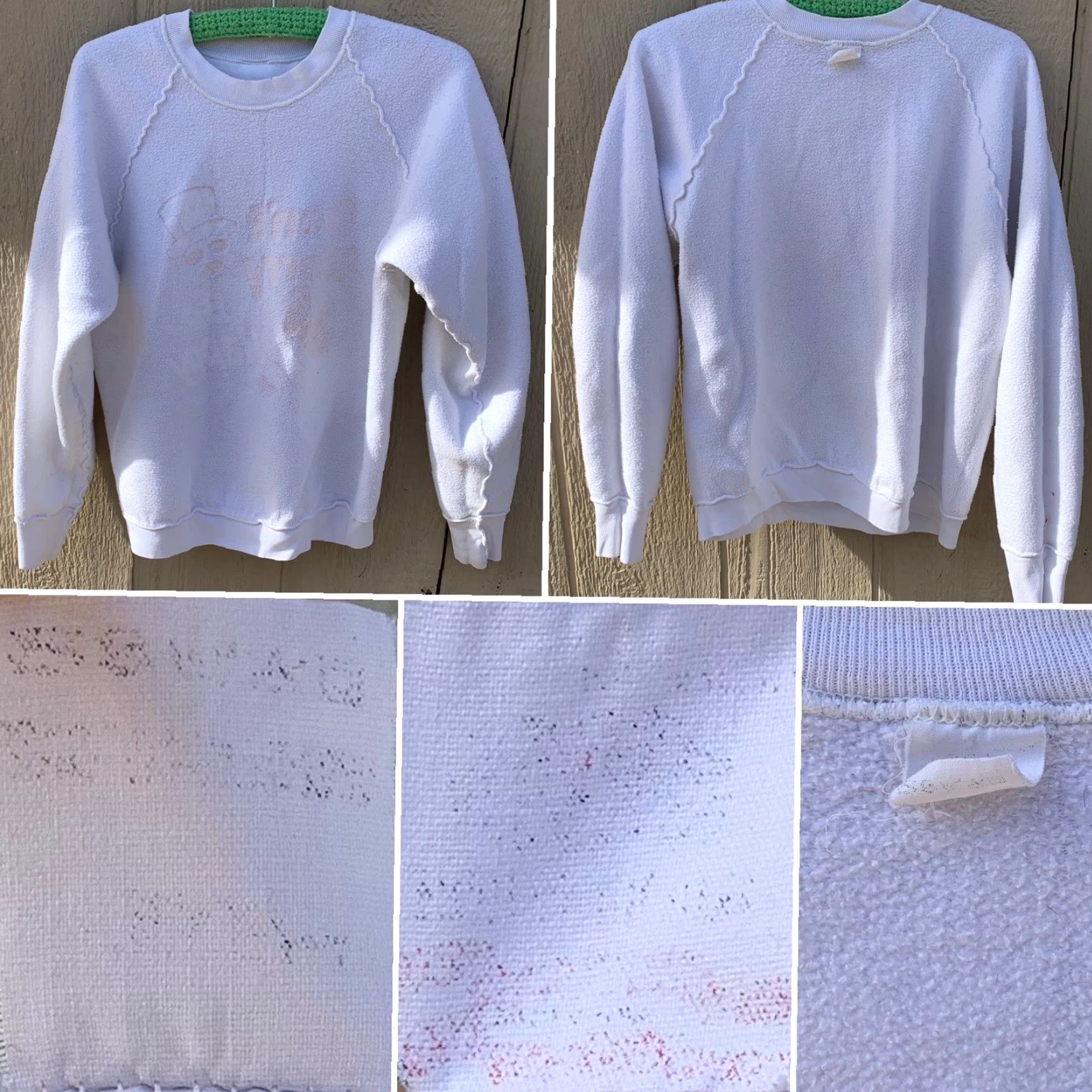 Vintage VINTAGE Don’t Worry Be Happy raglan sweatshirt 80s 90s 1980s Size M Mens White Graphic Sweatshirt Raglan Pullover Jumper Sweater Size US M / EU 48-50 / 2 - 3 Thumbnail