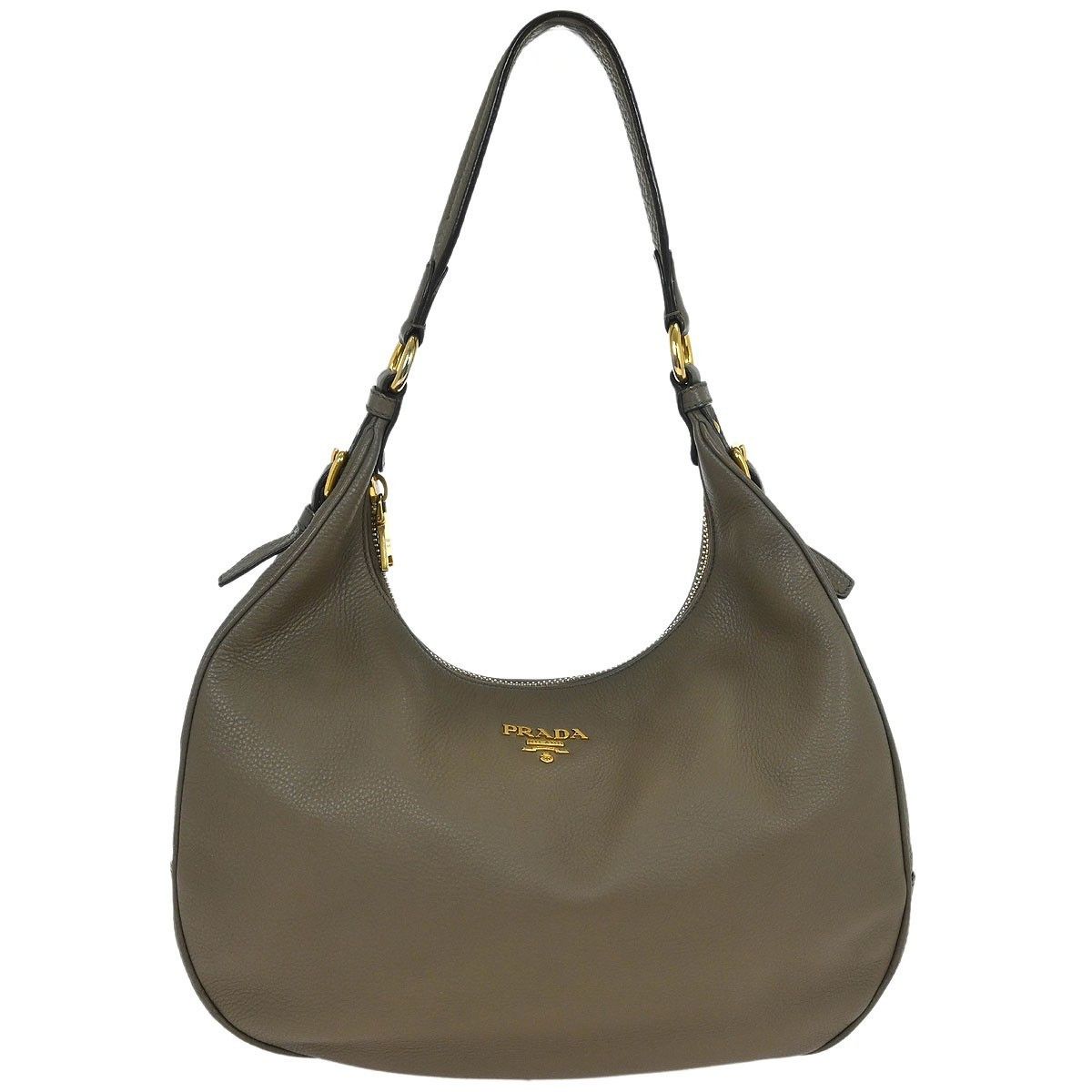 Prada Prada Zip Top Hobo Vitello Daino Size ONE SIZE - 1 Thumbnail