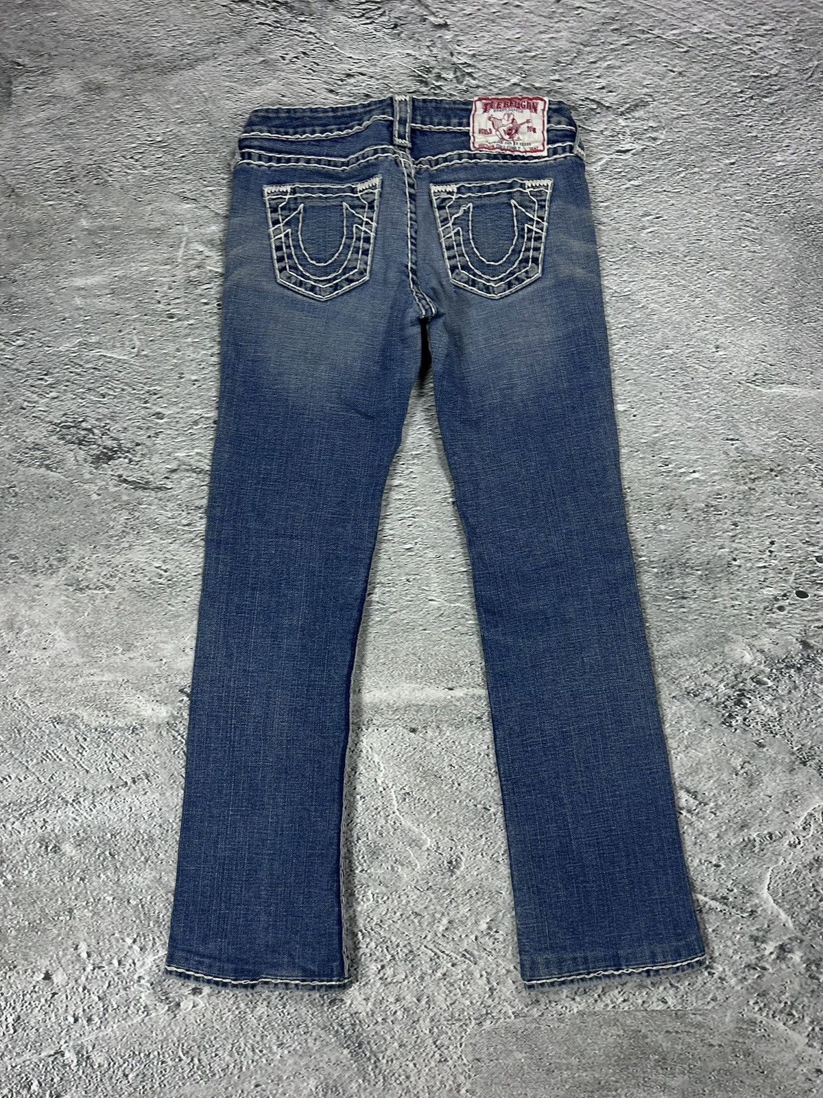 True Religion True Religion blue jeans white thick stitching Gina super T Size 29" - 1 Thumbnail