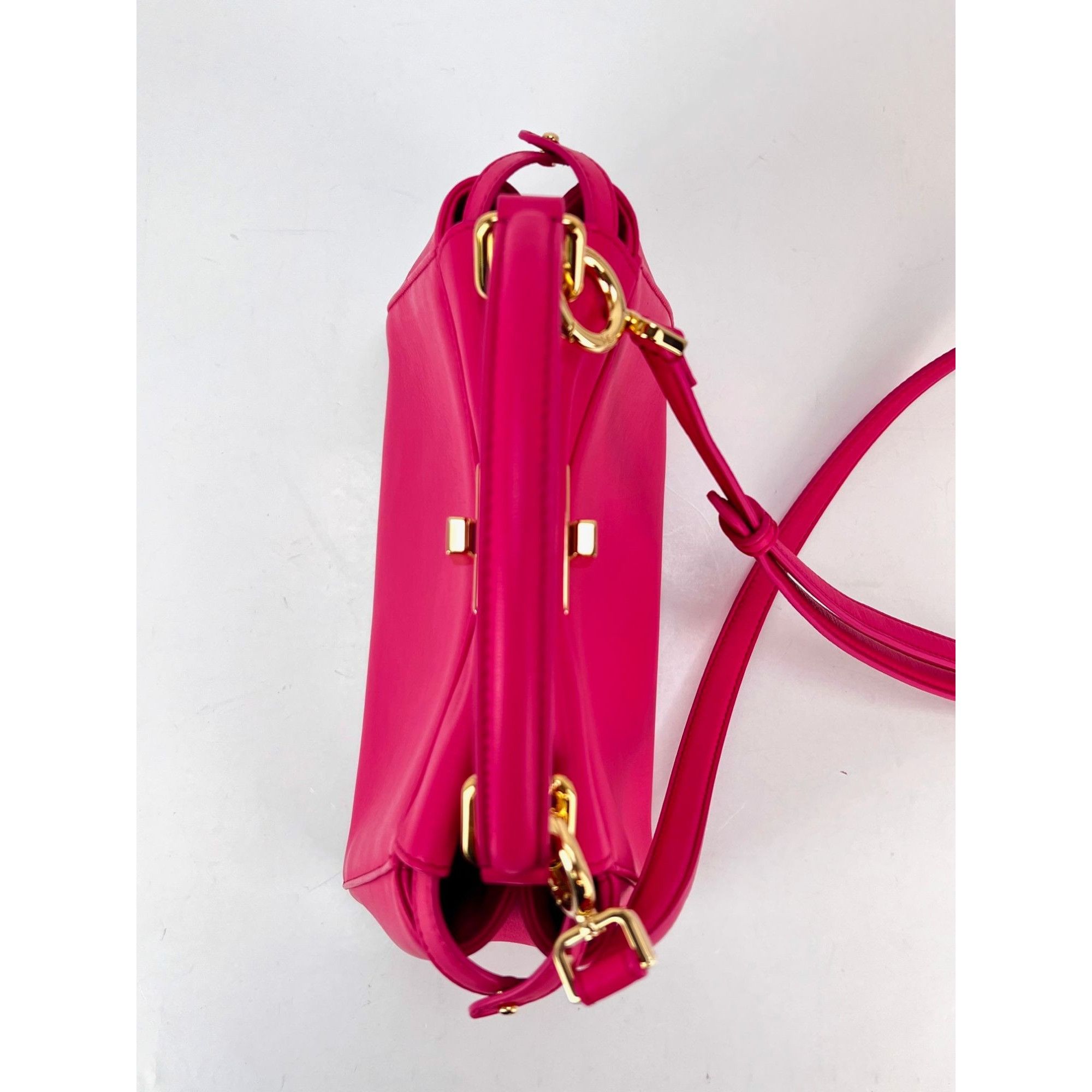 Fendi Fendi Mini Peekaboo Pink Leather Hand Shoulder Bag Size ONE SIZE - 13 Thumbnail