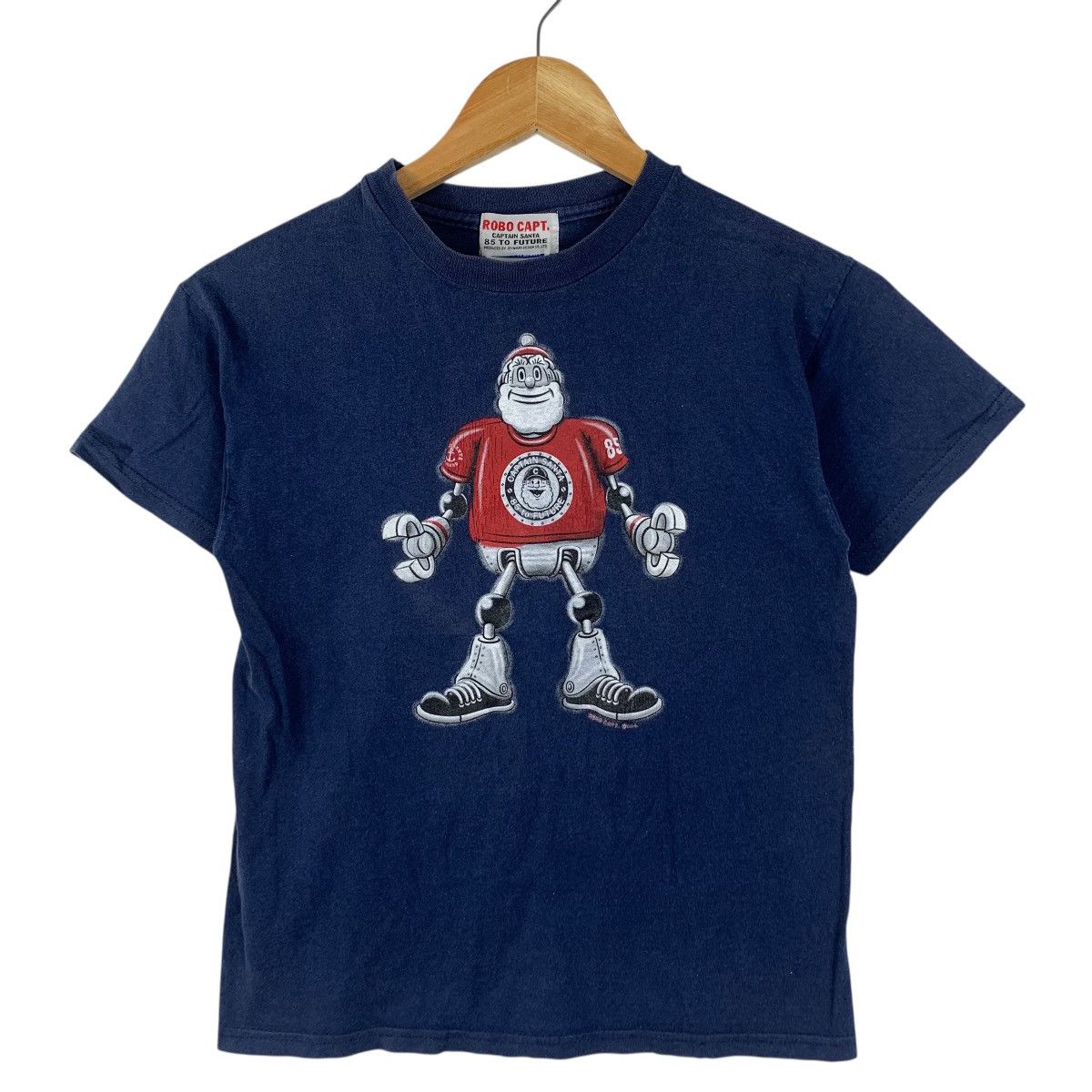Vintage Vintage 90’ CAPTAIN SANTA ROBO Droid Tee Shirt Top Cartoon Size XS / US 0-2 / IT 36-38 - 4 Thumbnail