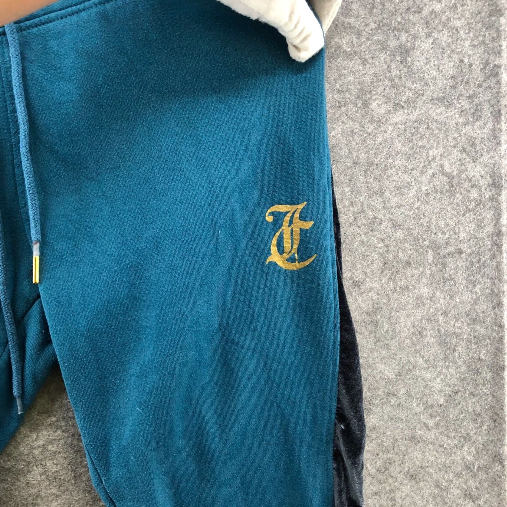 Juicy Couture Juicy Couture Sweatpants Jogger Womens M Teal Blue Logo Fleece Side Stripe Size 32" / US 10 / IT 46 - 5 Thumbnail