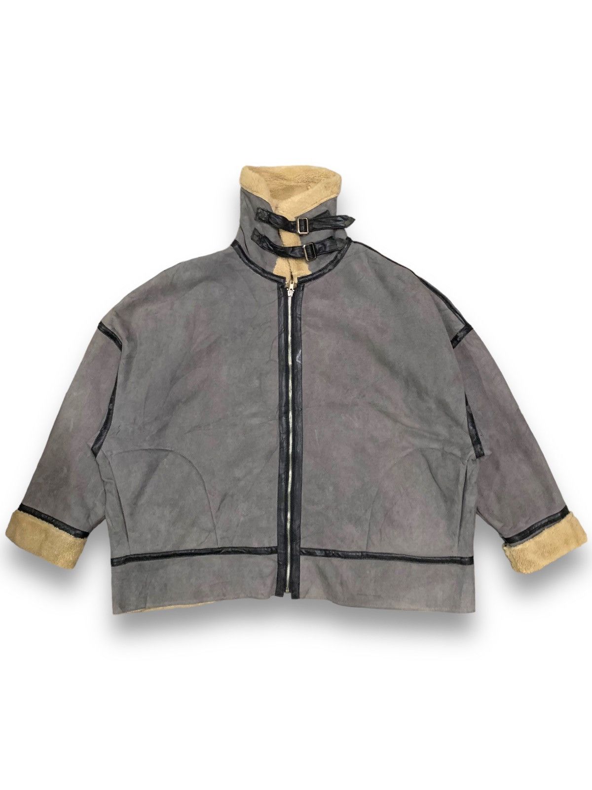 Japanese Brand Japanese WWG Faux Suede Sherpa Lined Oversized B3 Jacket Size US XXL / EU 58 / 5 - 1 Thumbnail