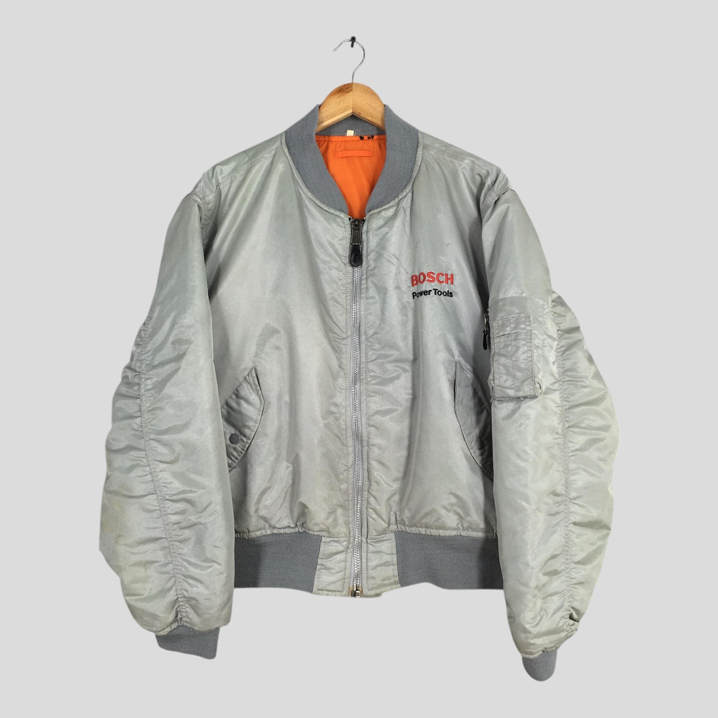 Vintage 90s Bosch Hardware Tools MA 1 Bomber Flight Jacket XLarge Size US XL / EU 56 / 4 - 1 Thumbnail