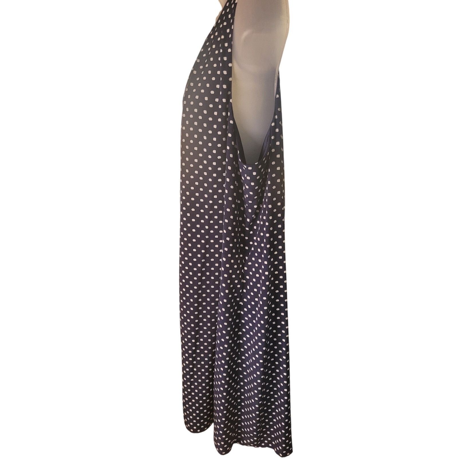 Alfani Alfani Retro Navy Dress Polka Dot Sleeveless Lined Sz 16 Size XXL / US 16-18 / IT 52-54 - 5 Thumbnail