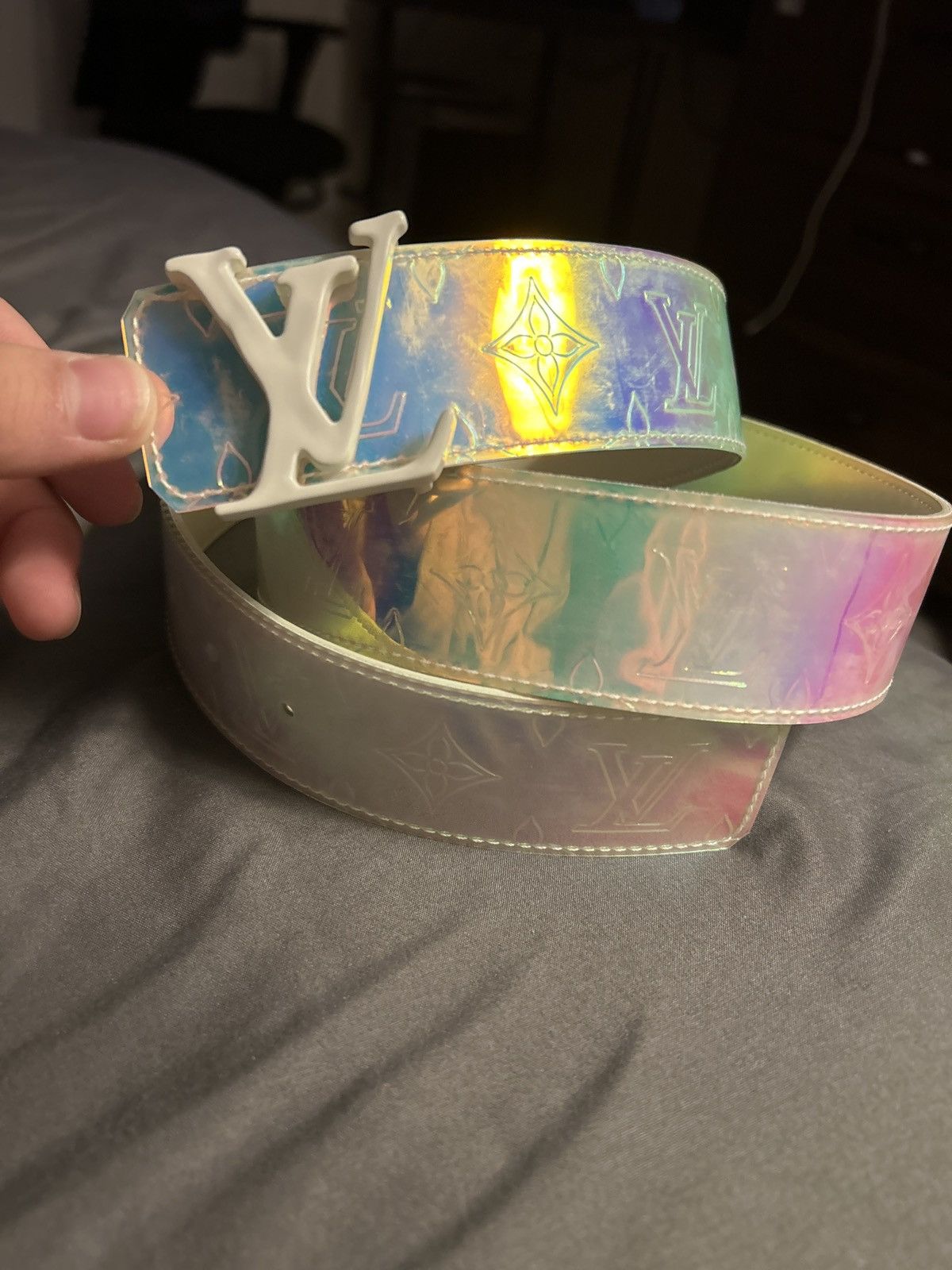 Lv belt prism Holographic  Belt Shape leather belt Louis Vuitton Multicolour size 90 cm in  main image 3