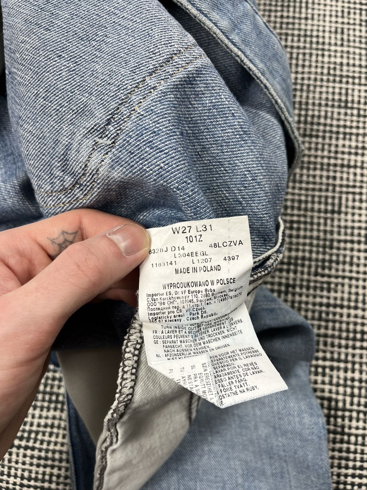 Lee × Salvage Lee selvedge jeans rare light blue denim Size 29" - 5 Thumbnail