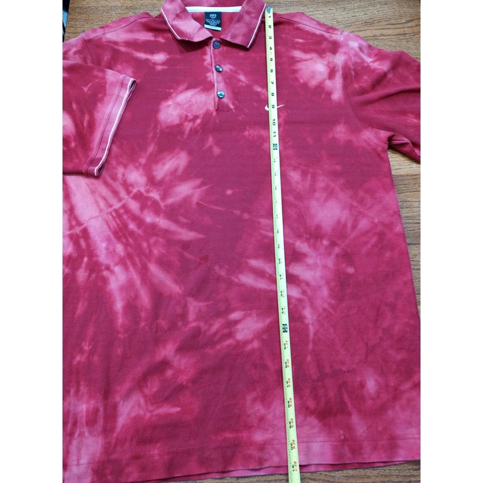 Nike VINTAGE Nike Polo Golf Tie Dye Shirt Swoosh Red 1 Of 1 XL L Adult Unisex 80s 90s College Golf Nike Golf Size US L / EU 52-54 / 3 - 7 Thumbnail