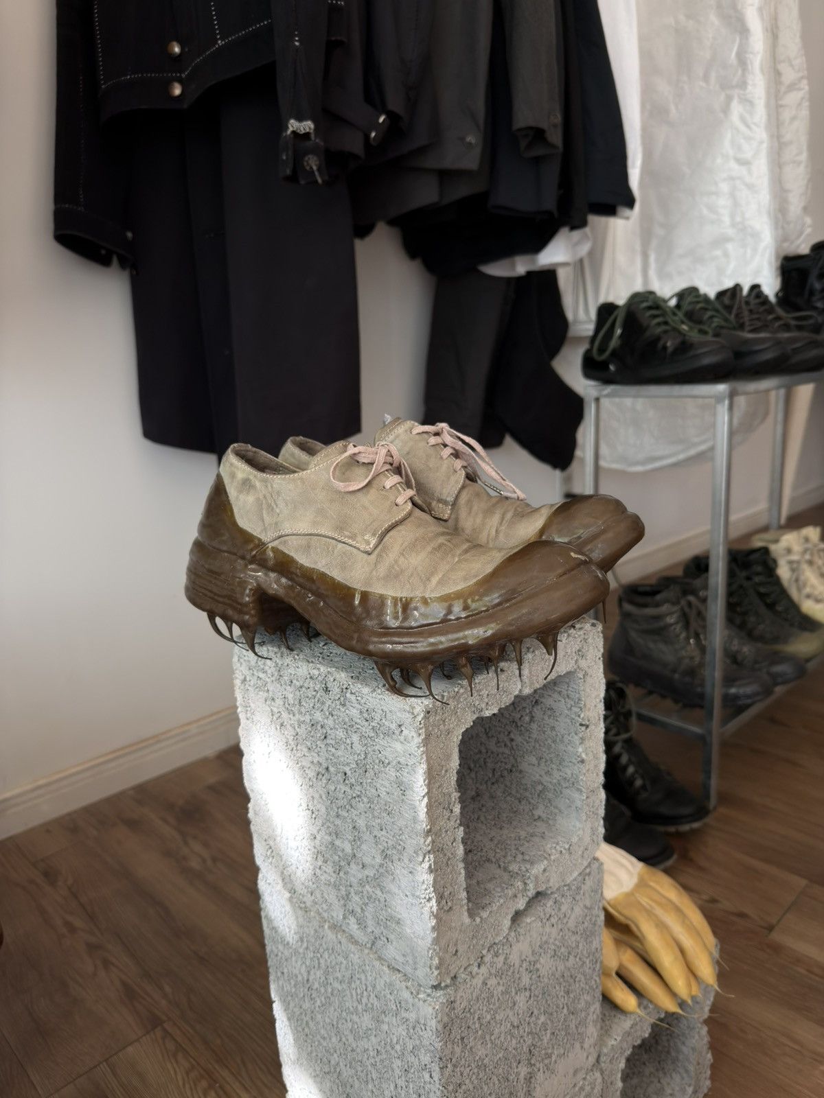 Carol Christian Poell Carol Christian Poell O.D Goodyear Drip Rubber Derby Size US 9 / EU 42 - 3 Thumbnail