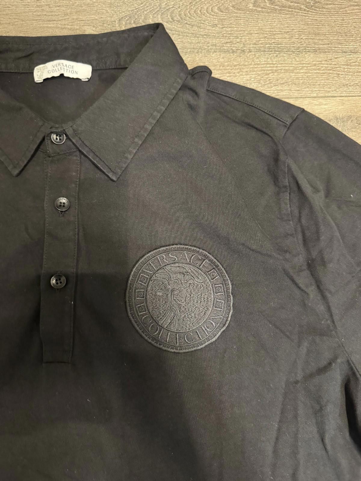 Other Versace Collection Black Medusa Head Logo Polo Shirt Size US XL / EU 56 / 4 - 2 Thumbnail