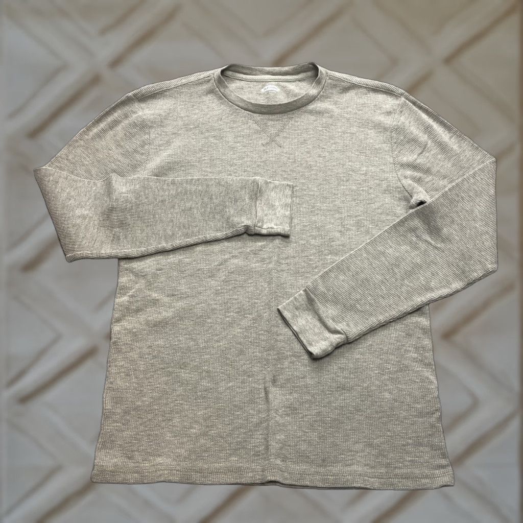 Old Navy Old Navy Shirt Mens Large Beige Waffle Knit Thermal Crew Neck Long Sleeve Solid Size US L / EU 52-54 / 3 - 1 Thumbnail