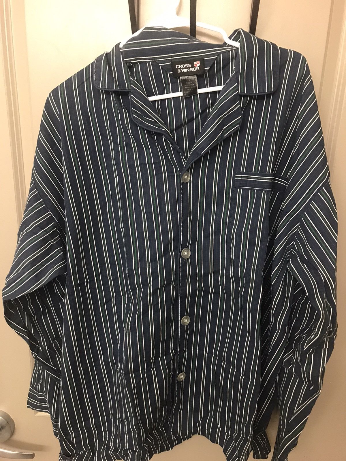 Other CROSS & WINSOR Men's 2-Piece Striped Pajamas Size 2X Size 44 - 1 Thumbnail