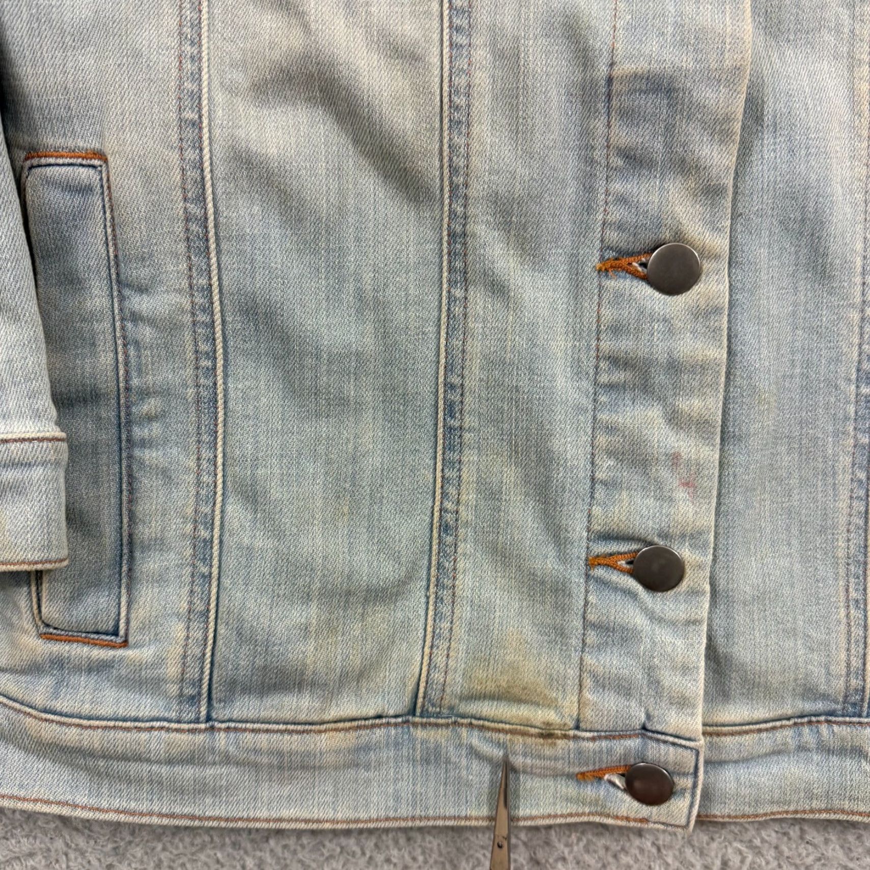 Eileen Fisher Eileen Fisher Denim Jacket Women M Light Blue Button Up Trucker Y2K Outdoor Casual Modern Basic Jacket Mens Womens Girls Size M / US 6-8 / IT 42-44 - 7 Thumbnail