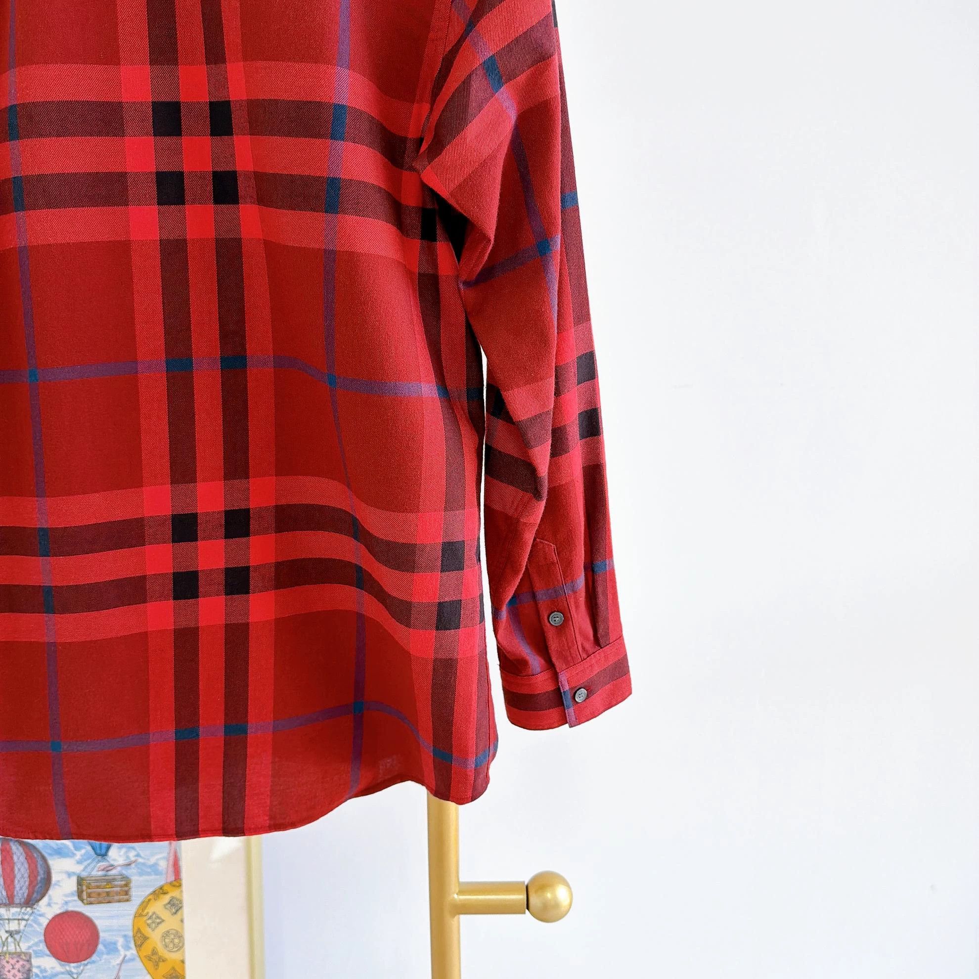 Burberry Burberry Red Check Shirt 14Y Size XS / US 0-2 / IT 36-38 - 5 Thumbnail