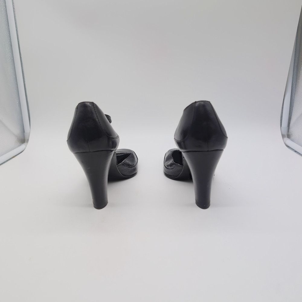 Alfani Alfani Plesantine Sz 8.5 Black Leather Women's Heels Vintag Size US 8.5 / IT 38.5 - 5 Thumbnail