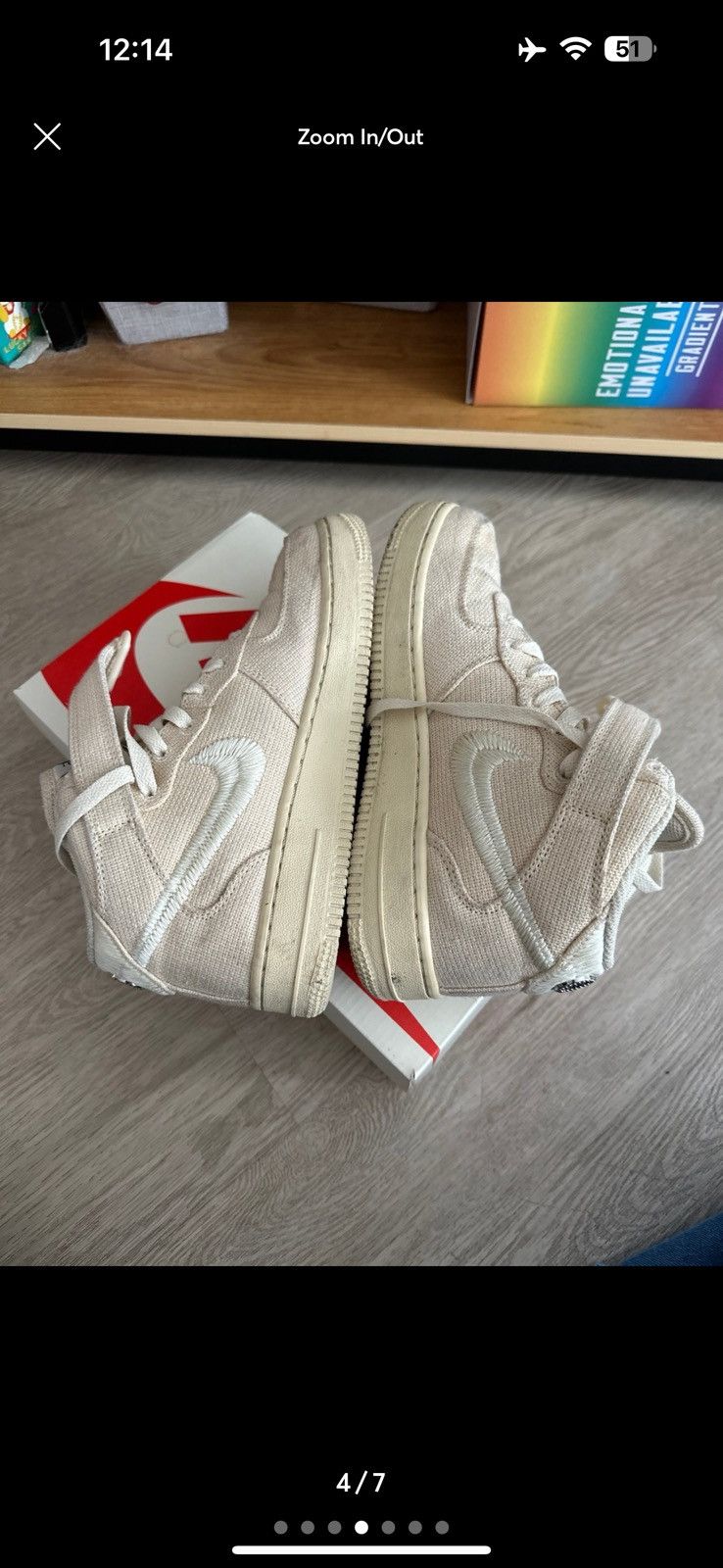 Nike Nike x Stussy Air Force 1 mid Fossil Size US 7 / IT 37 - 4 Thumbnail