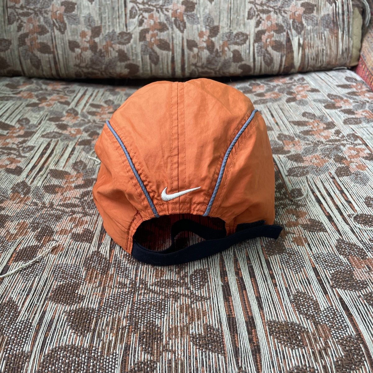 Nike Vintage Nike Nylon 5 Panel Cap Hat Orange Mens One Size Size ONE SIZE - 8 Thumbnail