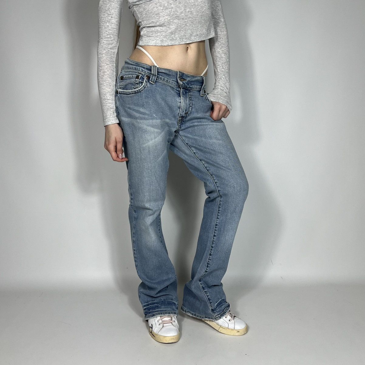 Levi's Vintage Clothing Vintage Y2K Levis 504 Flared Denim Jeans Retro 90s Style Size 30" / US 8 / IT 44 - 3 Thumbnail