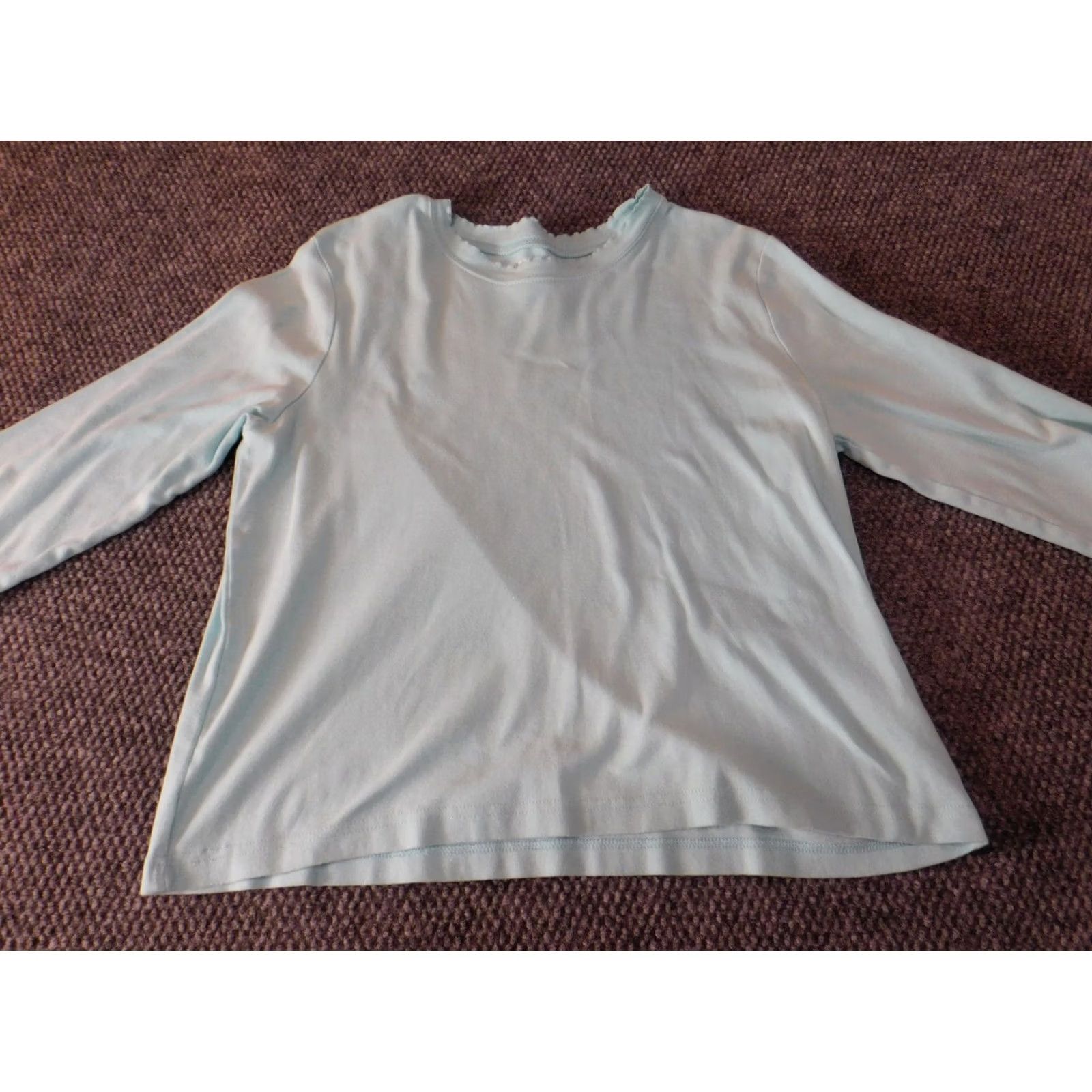 Orvis Orvis Womens Blouse Medium blue pullover classic casual top cotton Size M / US 6-8 / IT 42-44 - 4 Thumbnail