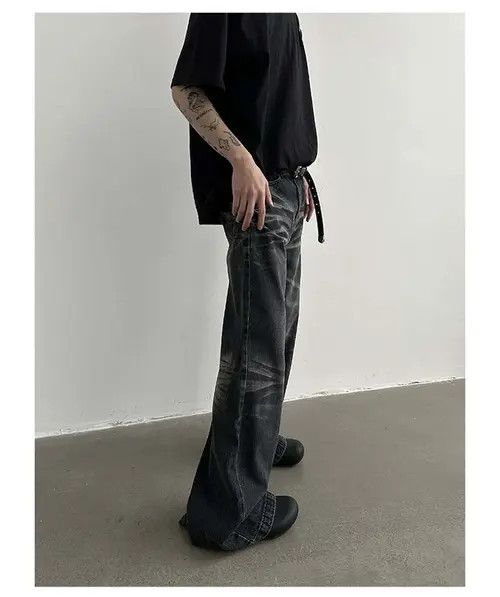 Jean VIBE washed faded flared grunge baggy yuppie jeans Size US 32 / EU 48 - 2 Thumbnail