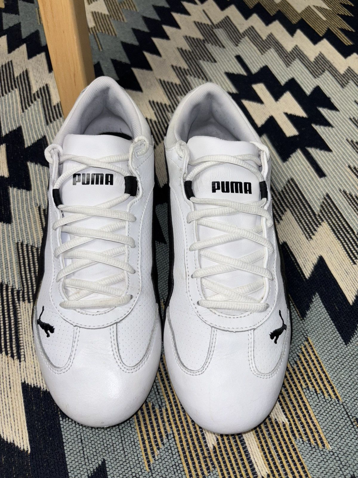 Puma Puma Speedcat leather shoes white and black Size US 10.5 / EU 43-44 - 2 Thumbnail