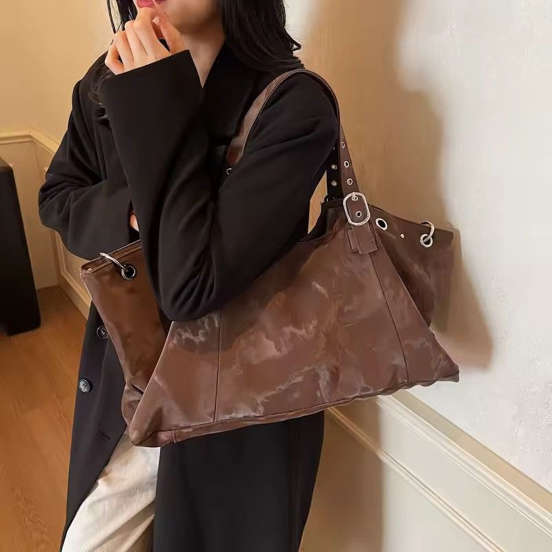 Other Designer Large Capacity PU Leather Bag Retro Handbag Size ONE SIZE - 3 Thumbnail