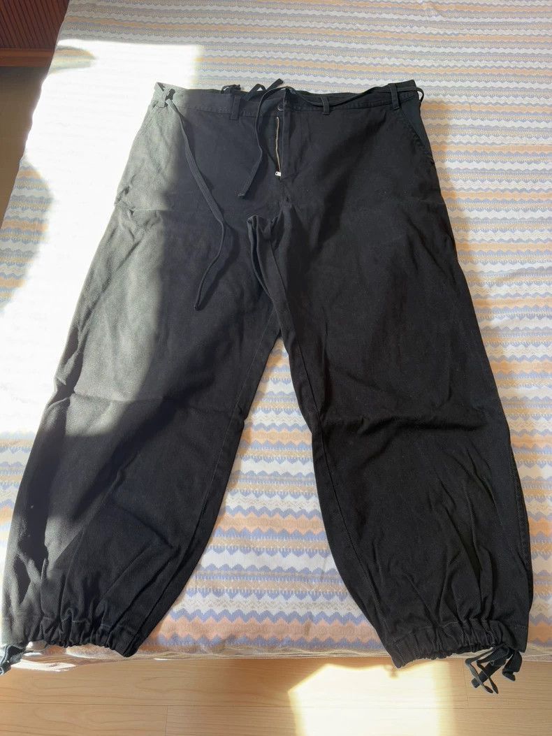 Yohji Yamamoto Yamamoto Black Casual Pants with Drawstring Size US 26 / EU 42 - 2 Thumbnail