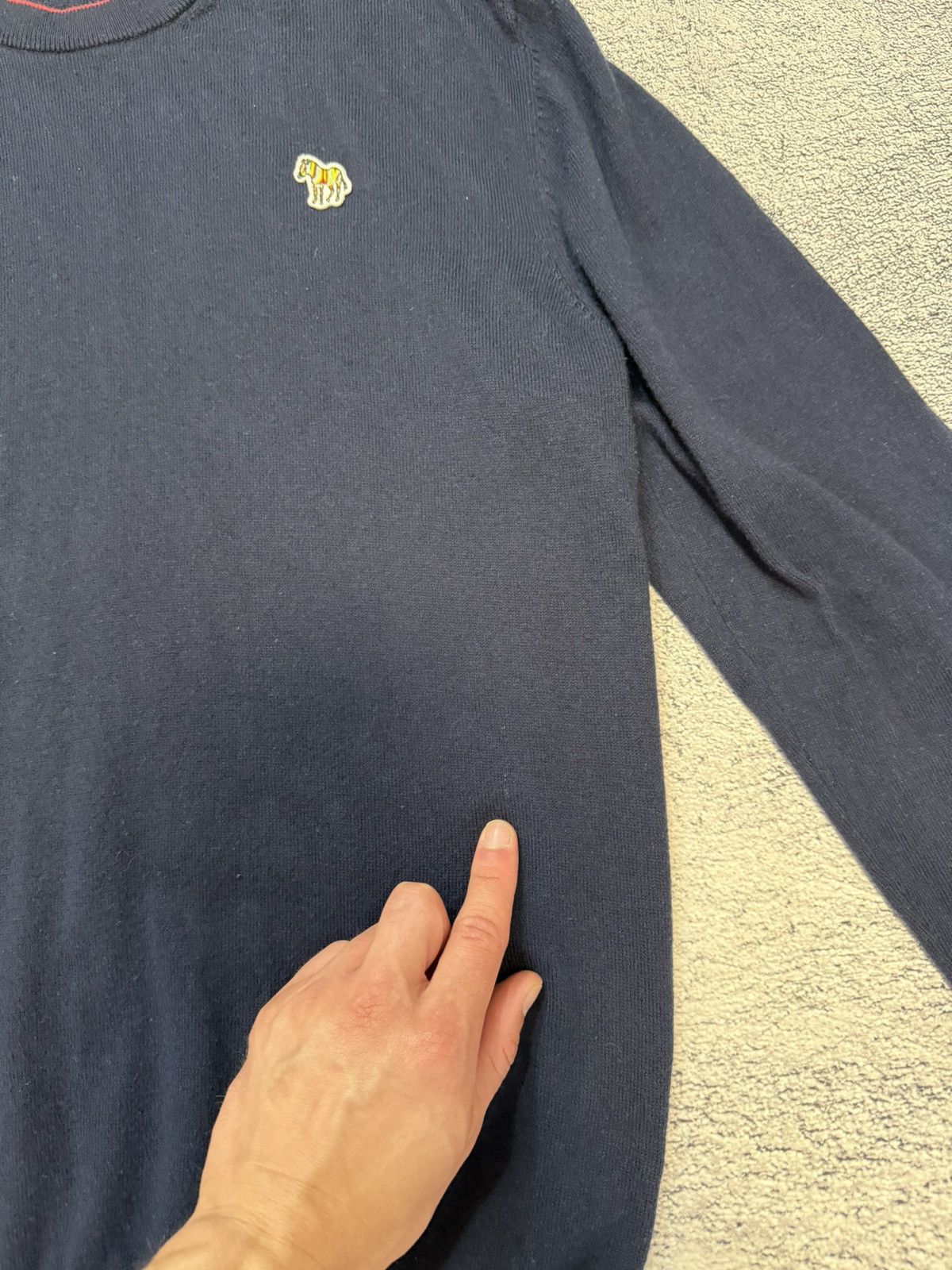 Paul Smith Paul Smith Sweater Mens L Navy Logo Crewneck Jumper Pullover Size US L / EU 52-54 / 3 - 12 Thumbnail