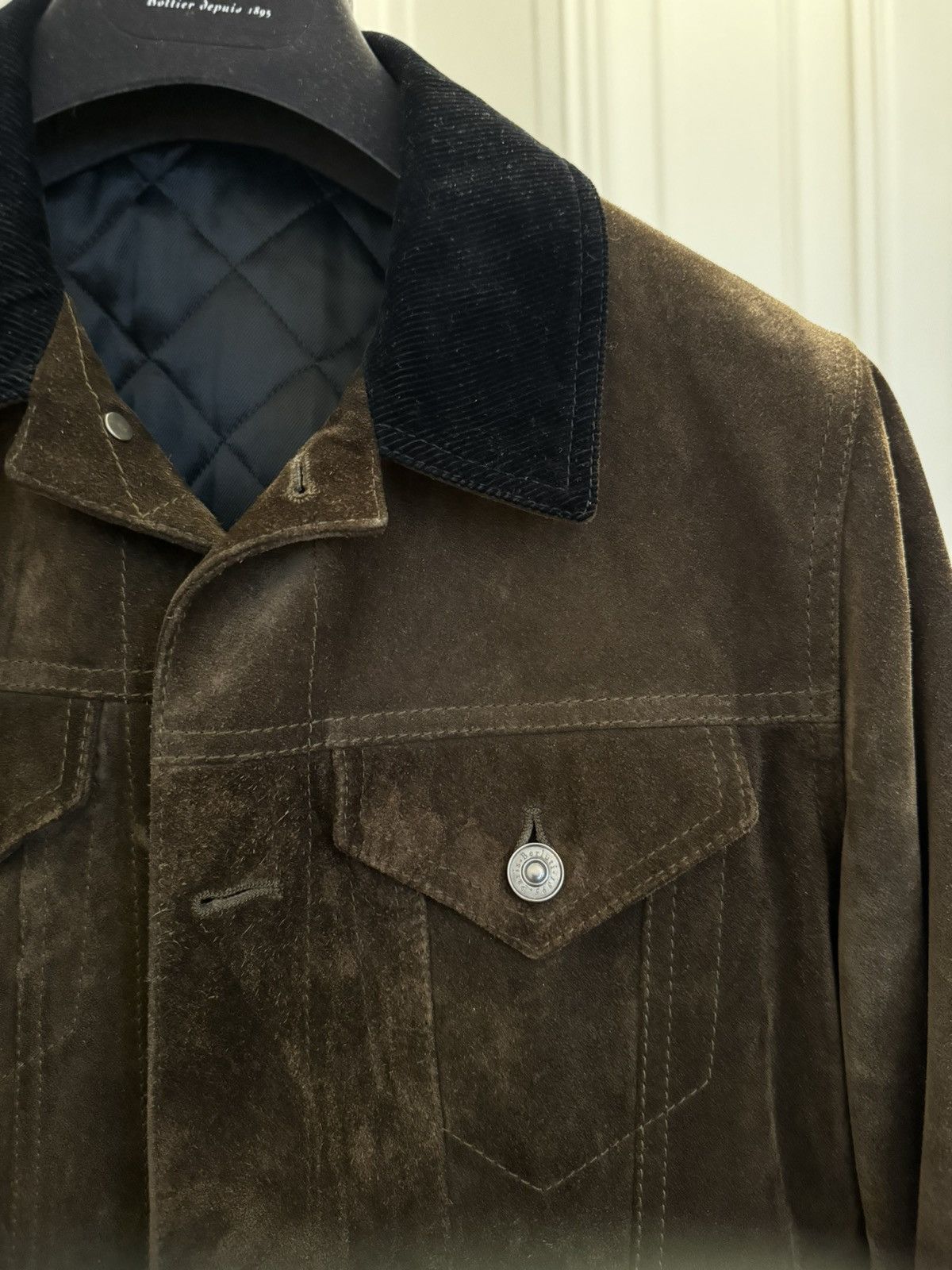 Berluti × Haider Ackermann Berluti FW17 Suede Trucker Jacket Size US S / EU 44-46 / 1 - 4 Thumbnail