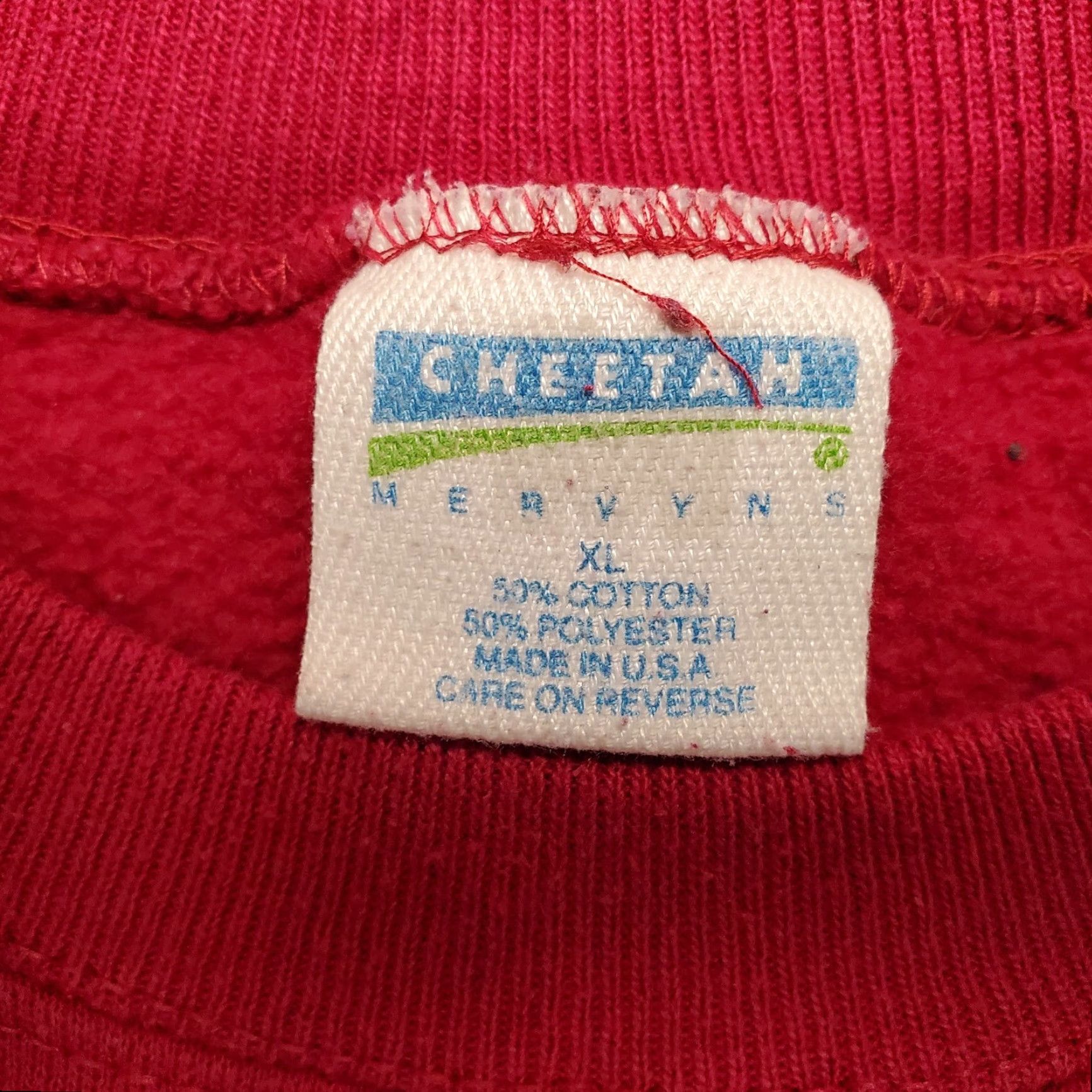 Vintage Vintage Cheetah Sweatshirt Mens XL Red Long Sleeve 50/50 USA Mervyns USA Size US XL / EU 56 / 4 - 7 Thumbnail