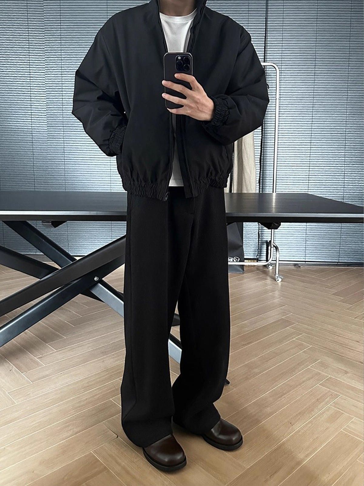 Other Black Wide Leg Casual Pants, Relaxed Fit Trousers Size US 30 / EU 46 - 6 Thumbnail