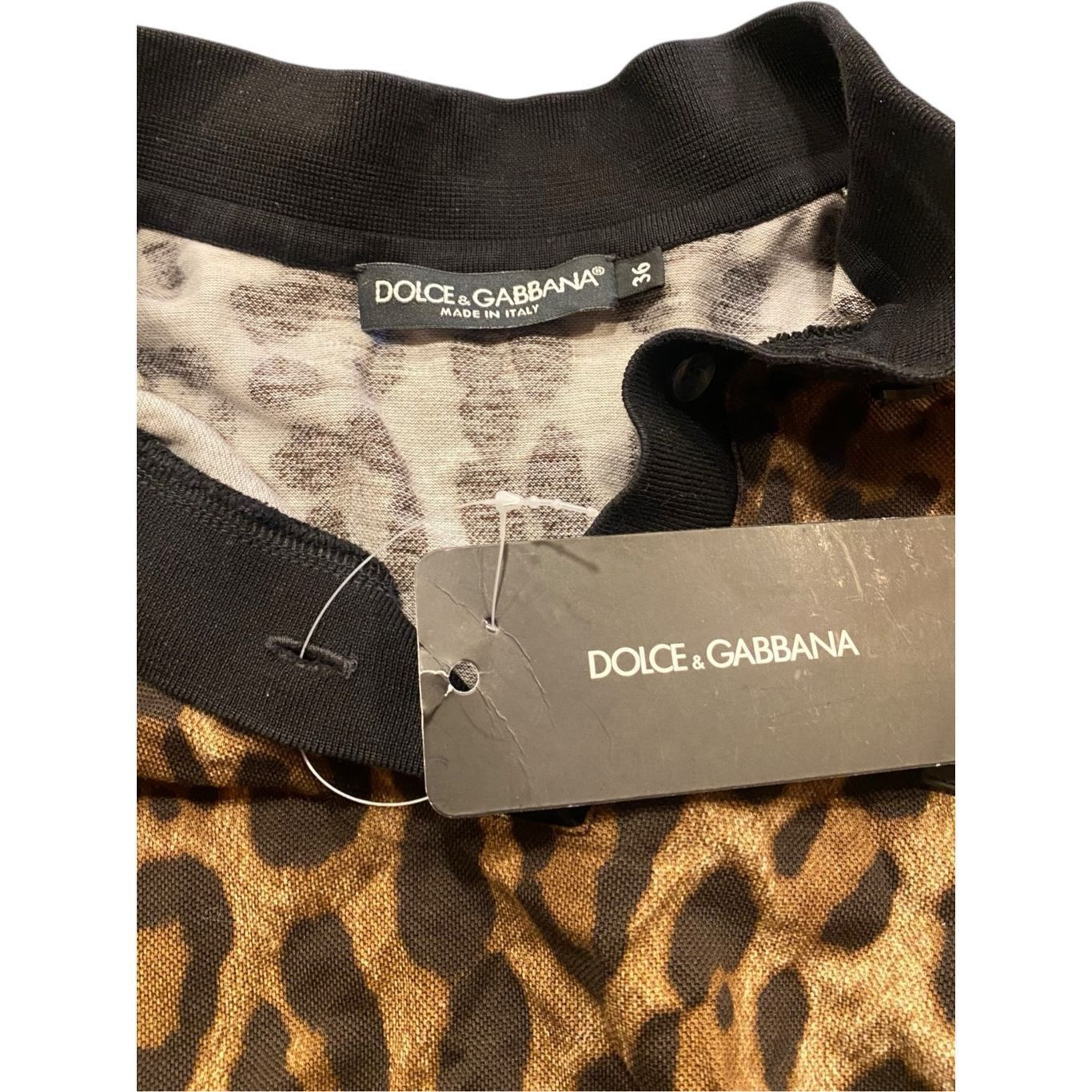 Dolce & Gabbana Dolce & Gabbana Short Sleeve Polo Top in Leopard Size 36 (US 4) Size S / US 4 / IT 40 - 11 Thumbnail