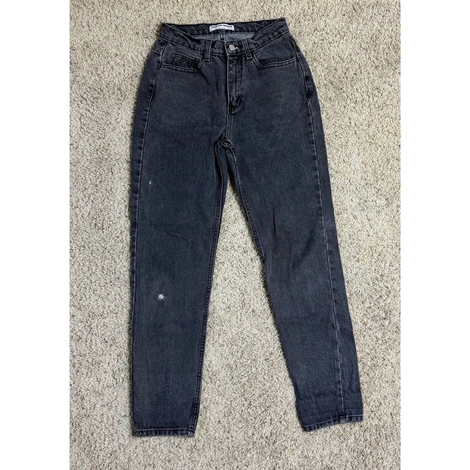 American Apparel American Apparel Womens Jeans Black Straight Leg Baggy Pants Size 42" / US 20 - 1 Thumbnail