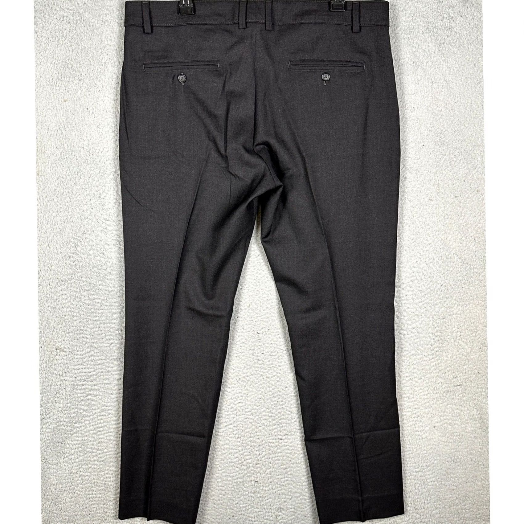 Vintage Todd Shelton Basic Pant Dress Pants Flat Front 36 Black Mens Regular Waist Inseam 31 USA EUC Size US 36 / EU 52 - 2 Thumbnail