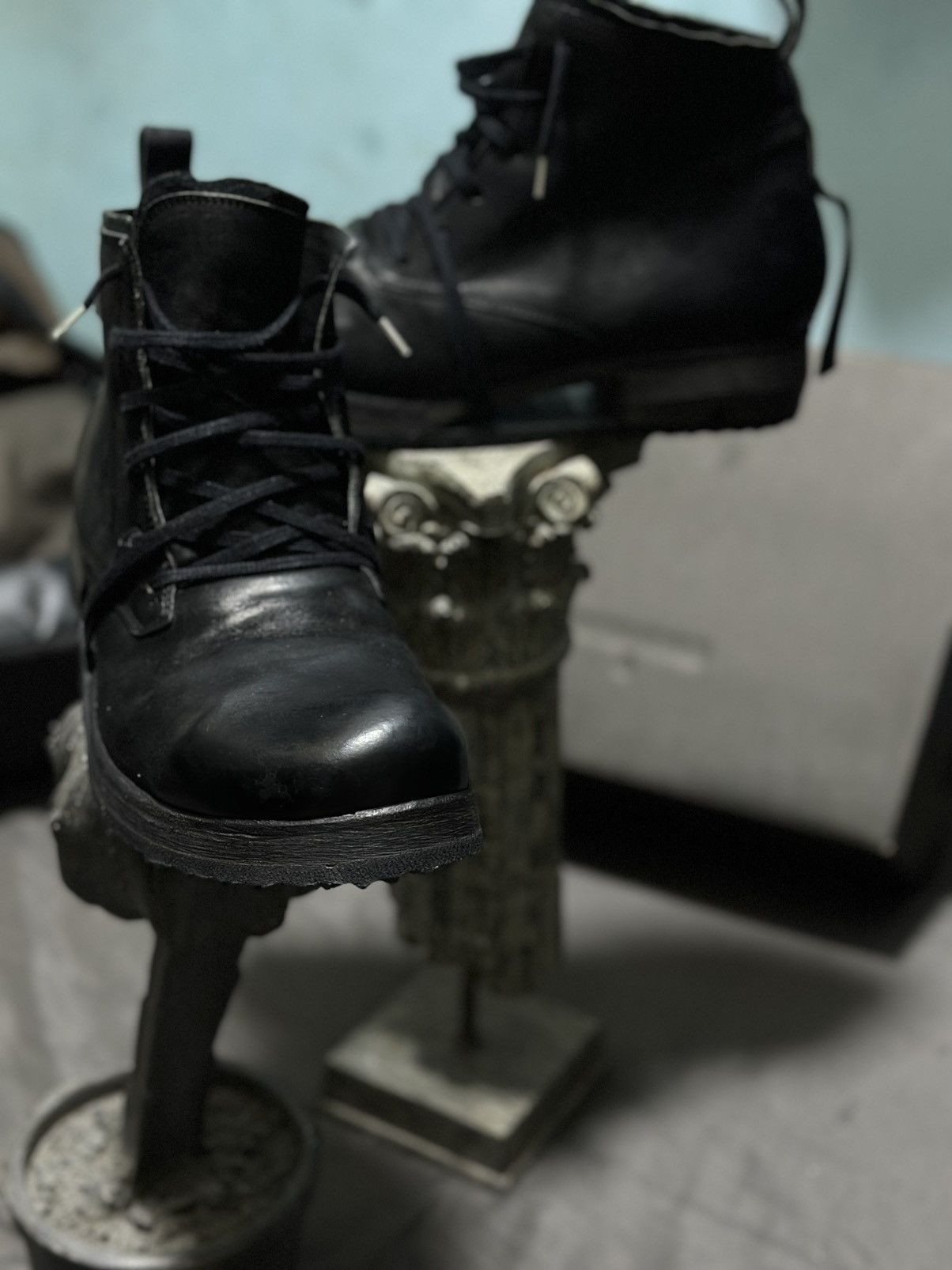 Boris Bidjan Saberi Boris Bidjan Saberi BOOT4 Ankle Boots horse BLACK 45EUR Size US 12 / EU 45 - 3 Thumbnail