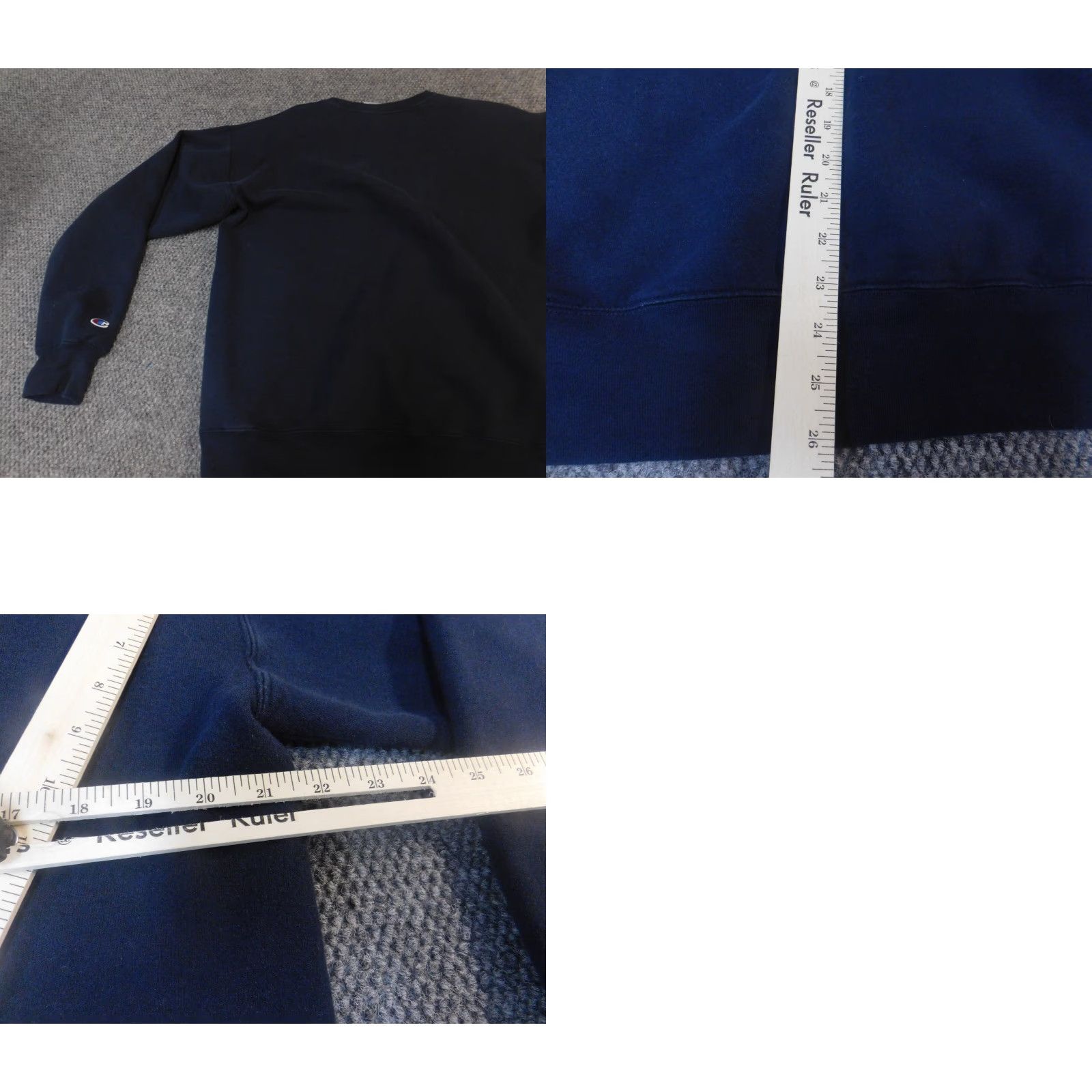 Champion Champion Mens Sweater Crewneck Pullover Medium M Blue Covington Georgia Front Back Discolorations in Good Condition Size US M / EU 48-50 / 2 - 8 Thumbnail