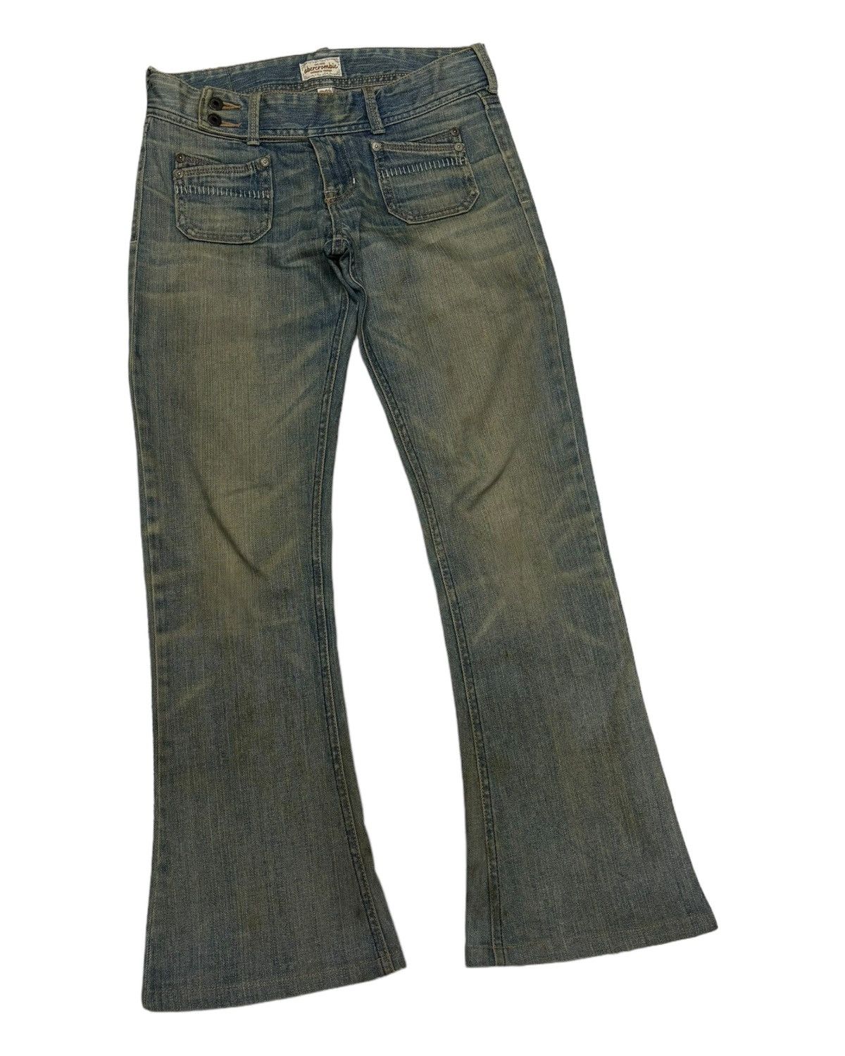 If Six Was Nine 🔥A&F FLARE JEANS RUSTY BOOTCUT DENIM JEANS Size 27" / US 4 / IT 40 - 3 Thumbnail