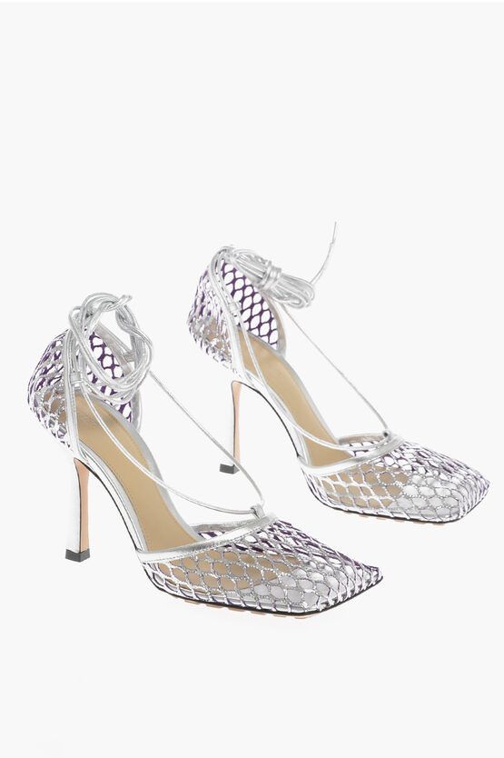 Fishnet Sandals Metallic Effect