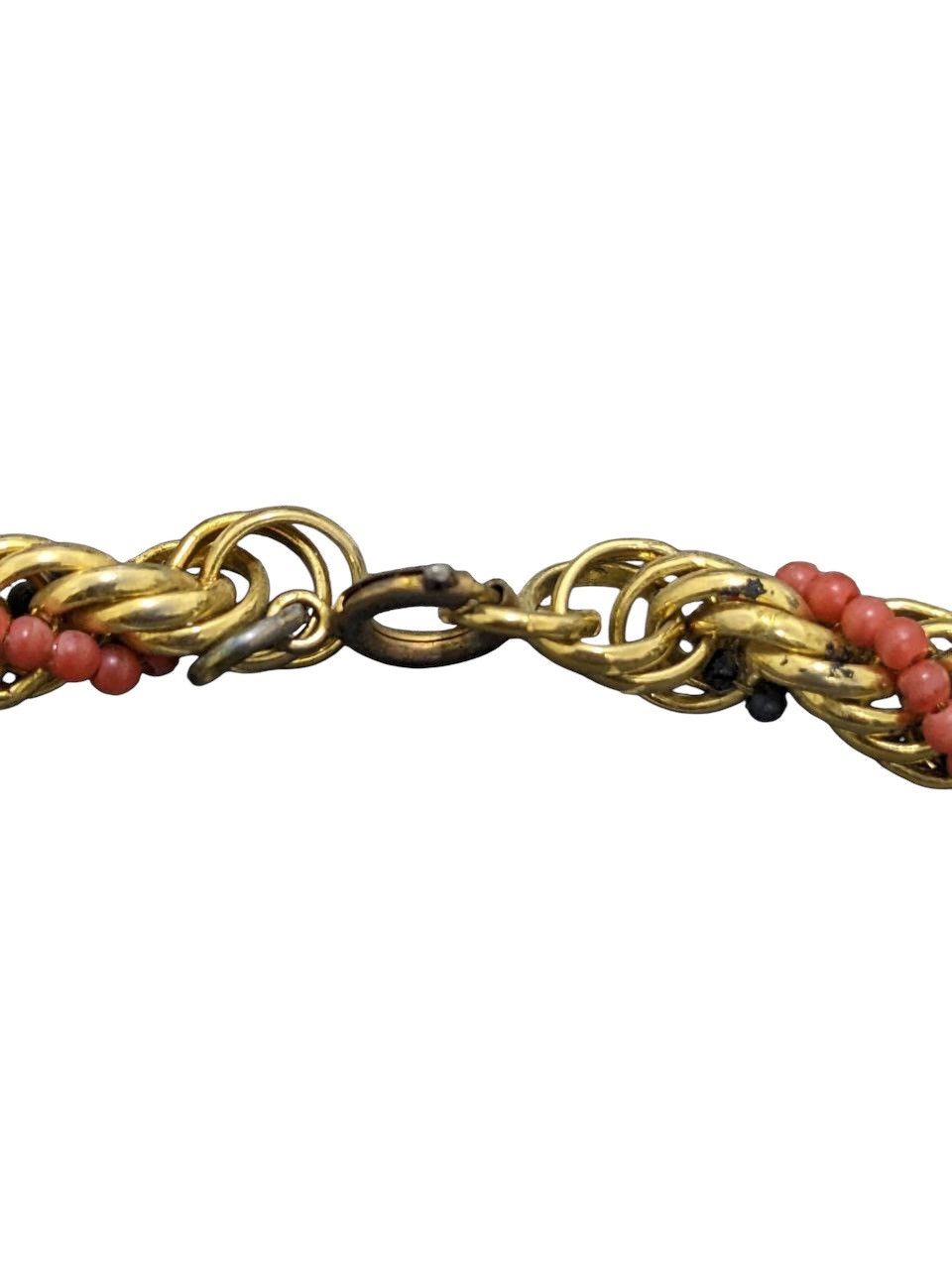 Vintage VINTAGE GOLD COATED AND BLACK TWISTED ROPE CHAIN NECKLACE Size ONE SIZE - 3 Thumbnail