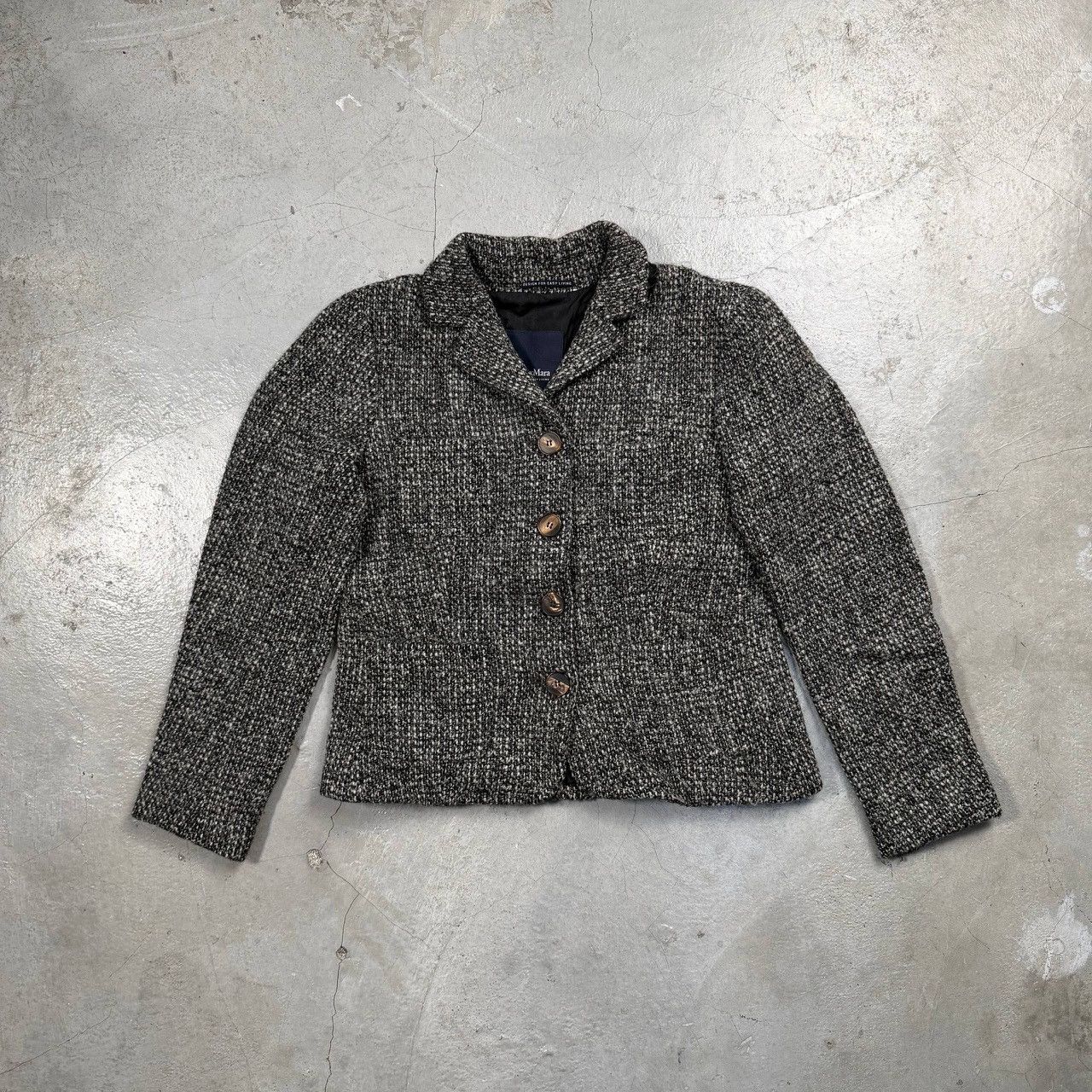 Max Mara 'S Max Mara "Design For Easy Living" Tweed Wool Jacket Size S / US 4 / IT 40 - 1 Thumbnail