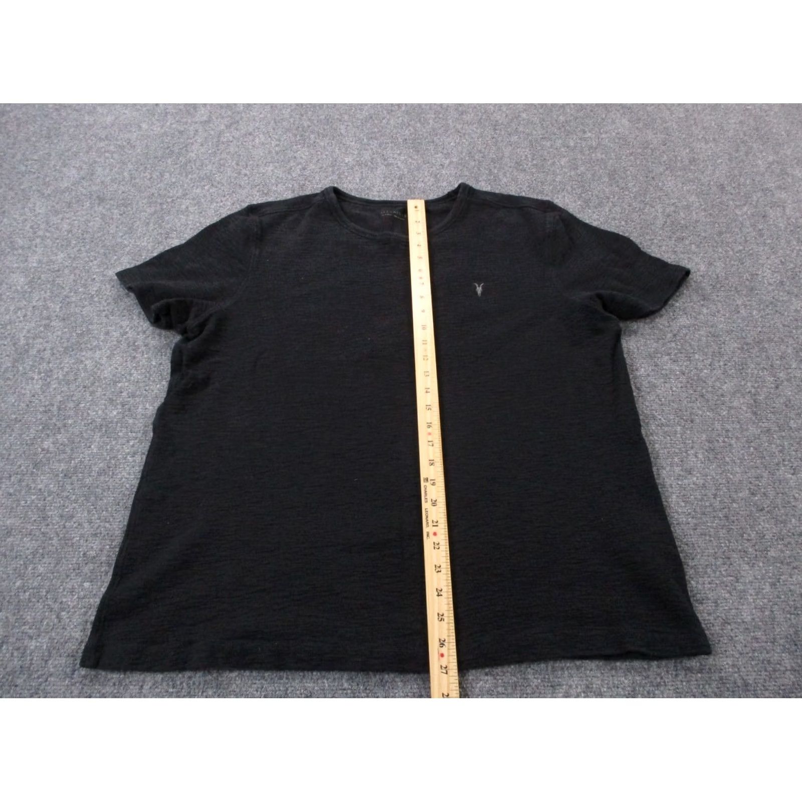Allsaints AllSaints Shirt Mens 2XL Black Stretch Preppy Logo Casual Size US XXL / EU 58 / 5 - 3 Thumbnail
